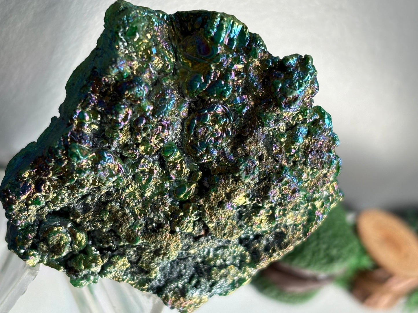 Green Aura Druzy Chalcedony Crystal Gemstone - Galaxy Slice - no 6