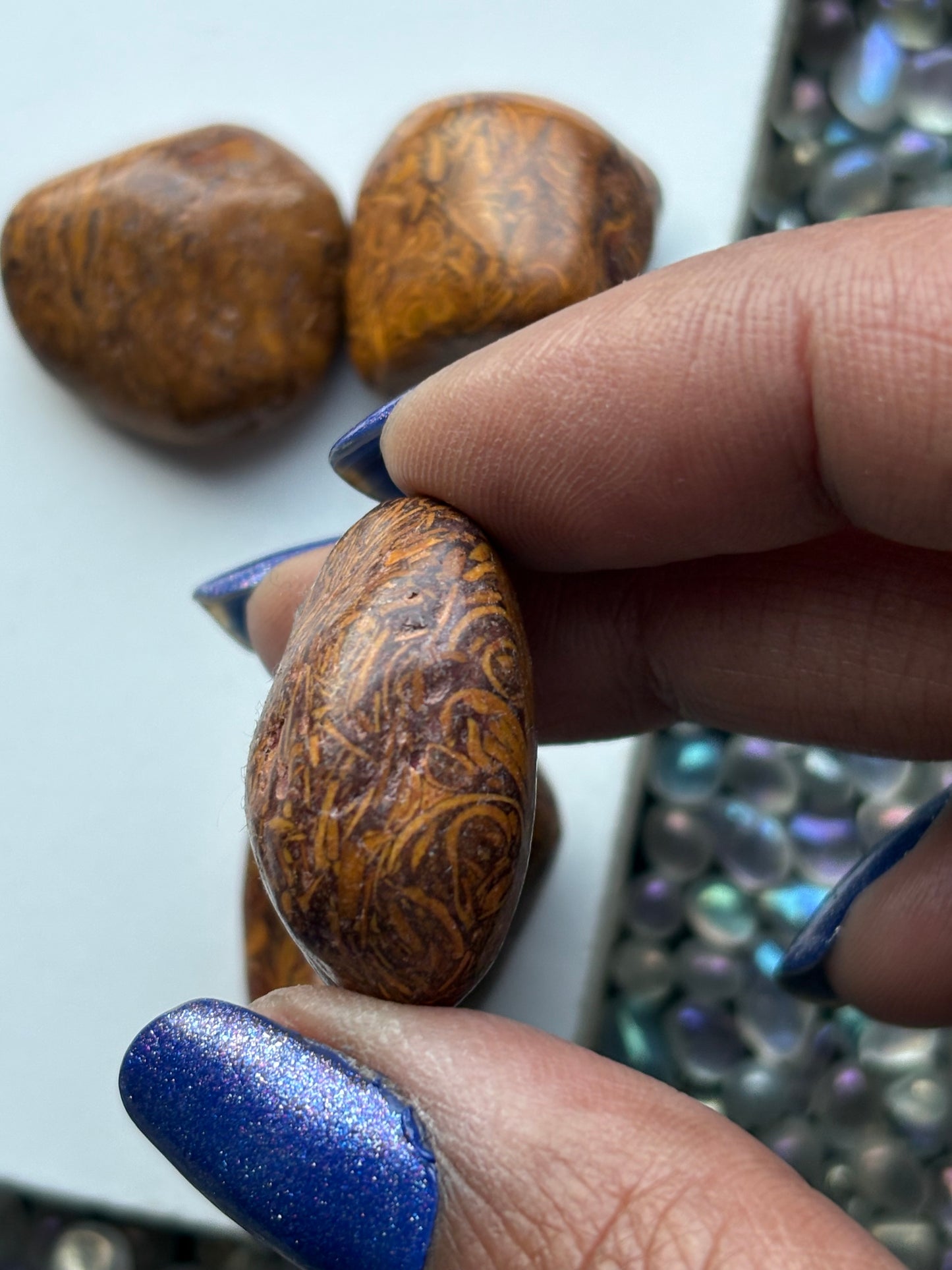 Mariam Jasper (Calligraphy Stone) Tumbled Gemstone Crystal - Medium