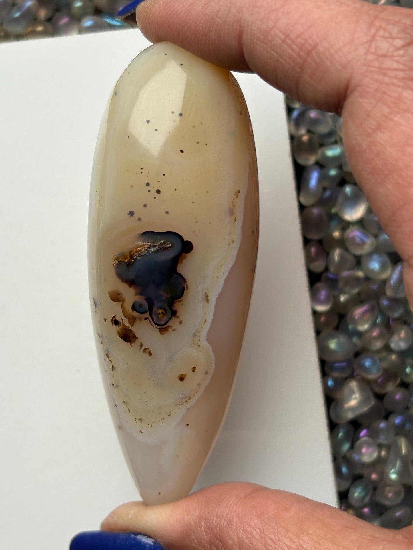 Dendritic Agate Crystal Gemstone Massage Wand — Self-care Tool - Small