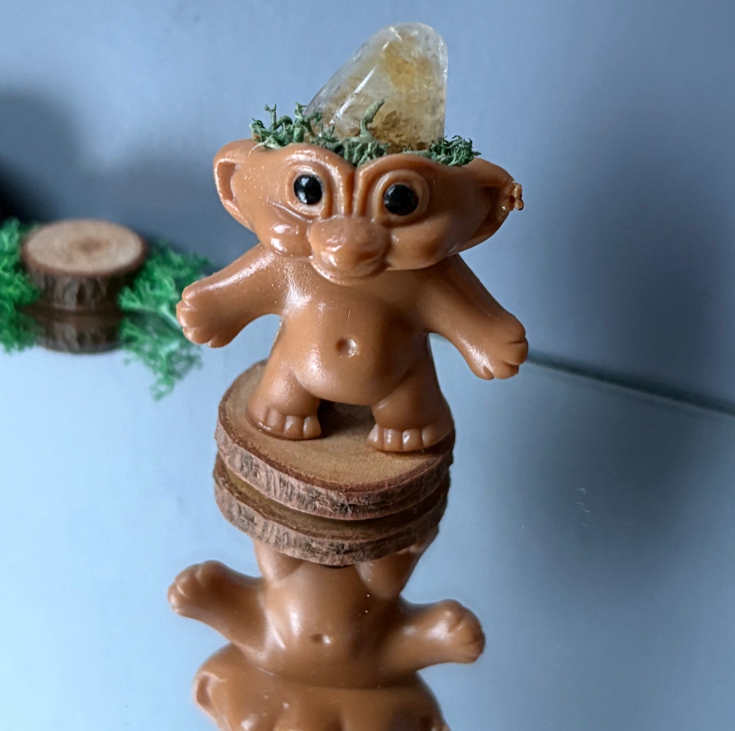 Citrine Crystal Gemstone Troll Gift Set