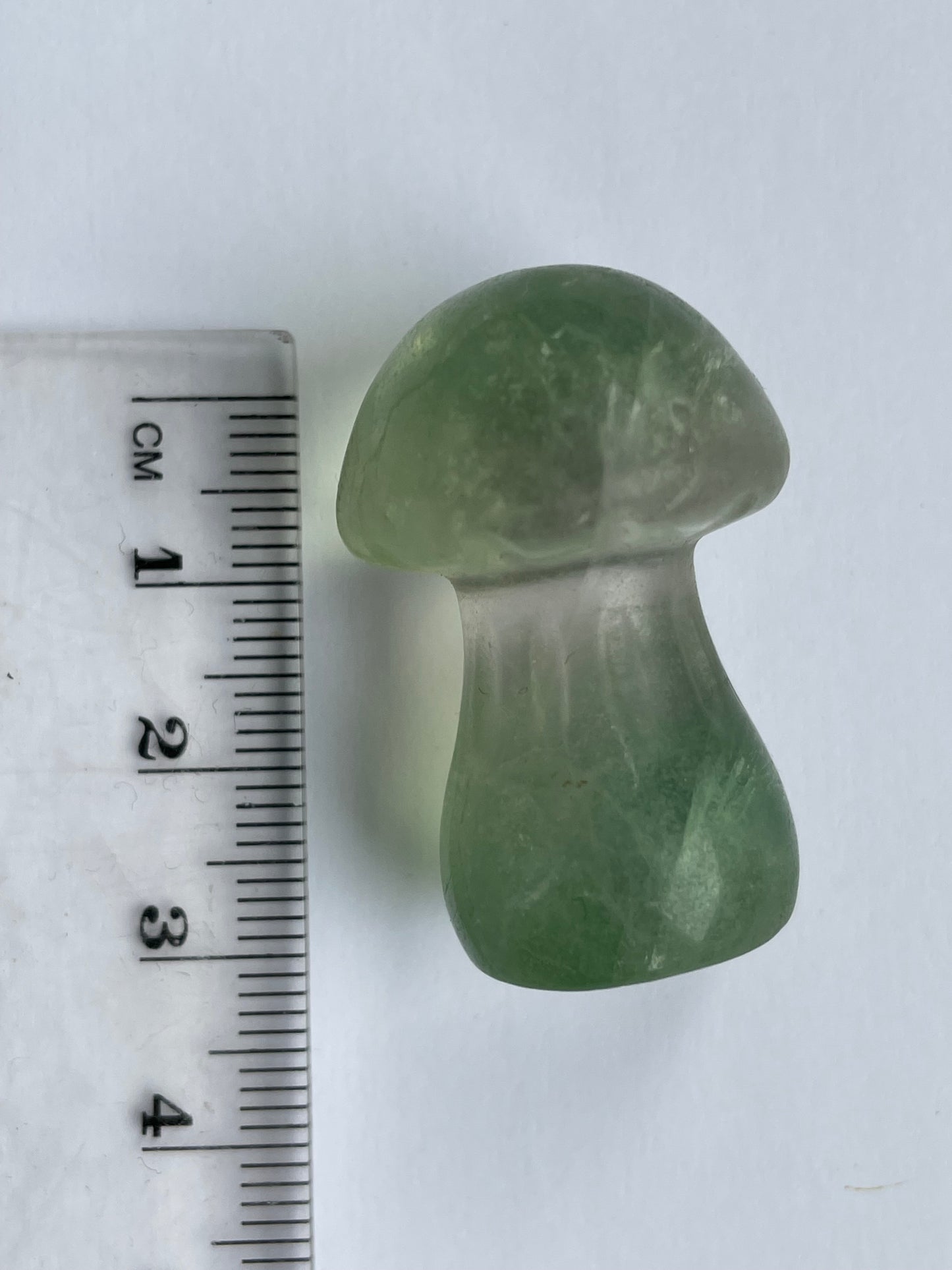 Green Fluorite Crystal Gemstone Mushroom Mini Carving (2)