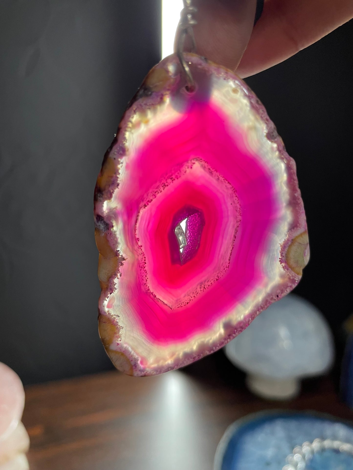 Agate Crystal Gemstone Slice Wall Tree Hanging