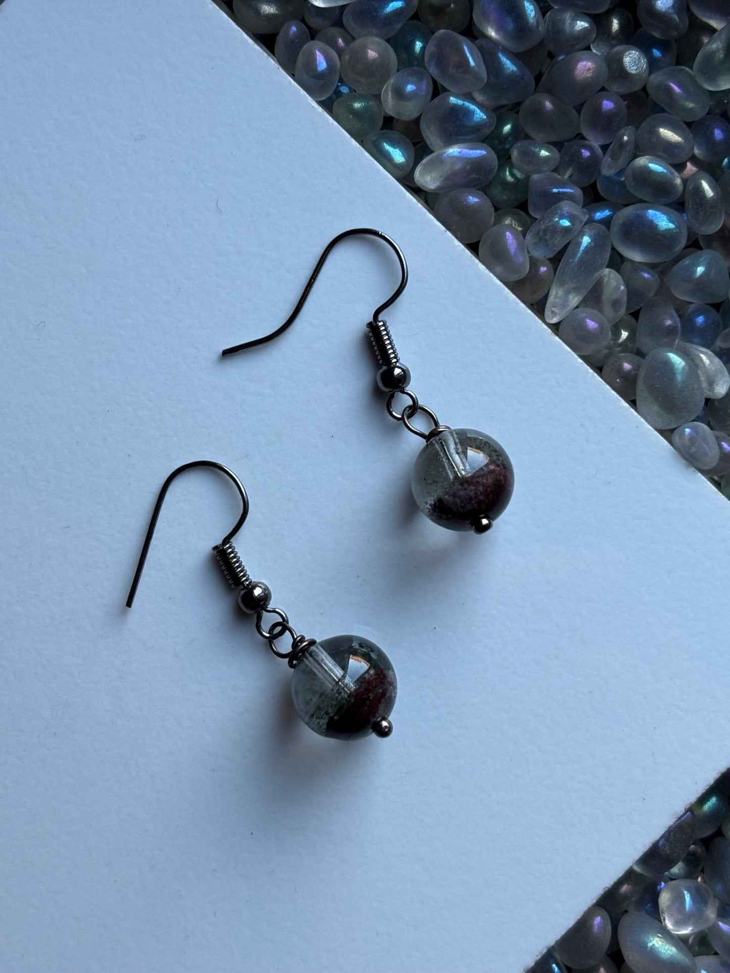 Garden Quartz Crystal Gemstone Dainty Earrings