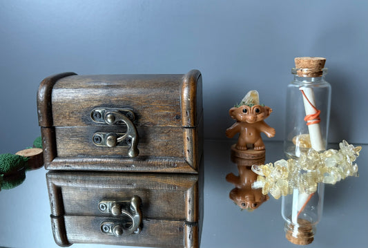 Citrine Crystal Gemstone Troll Gift Set