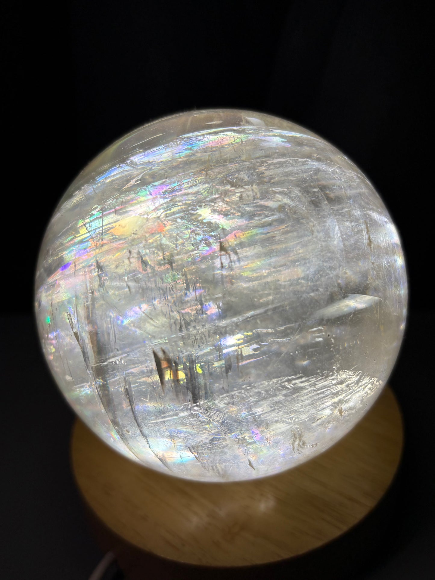 White Light USB Wood Base