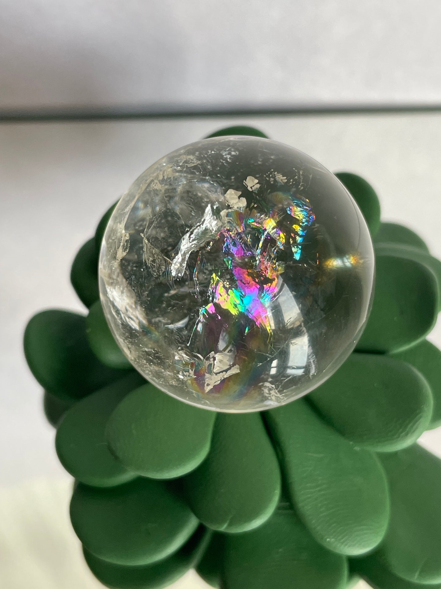 Rainbow Light Smoky Quartz Sphere Gemstone Crystal - M