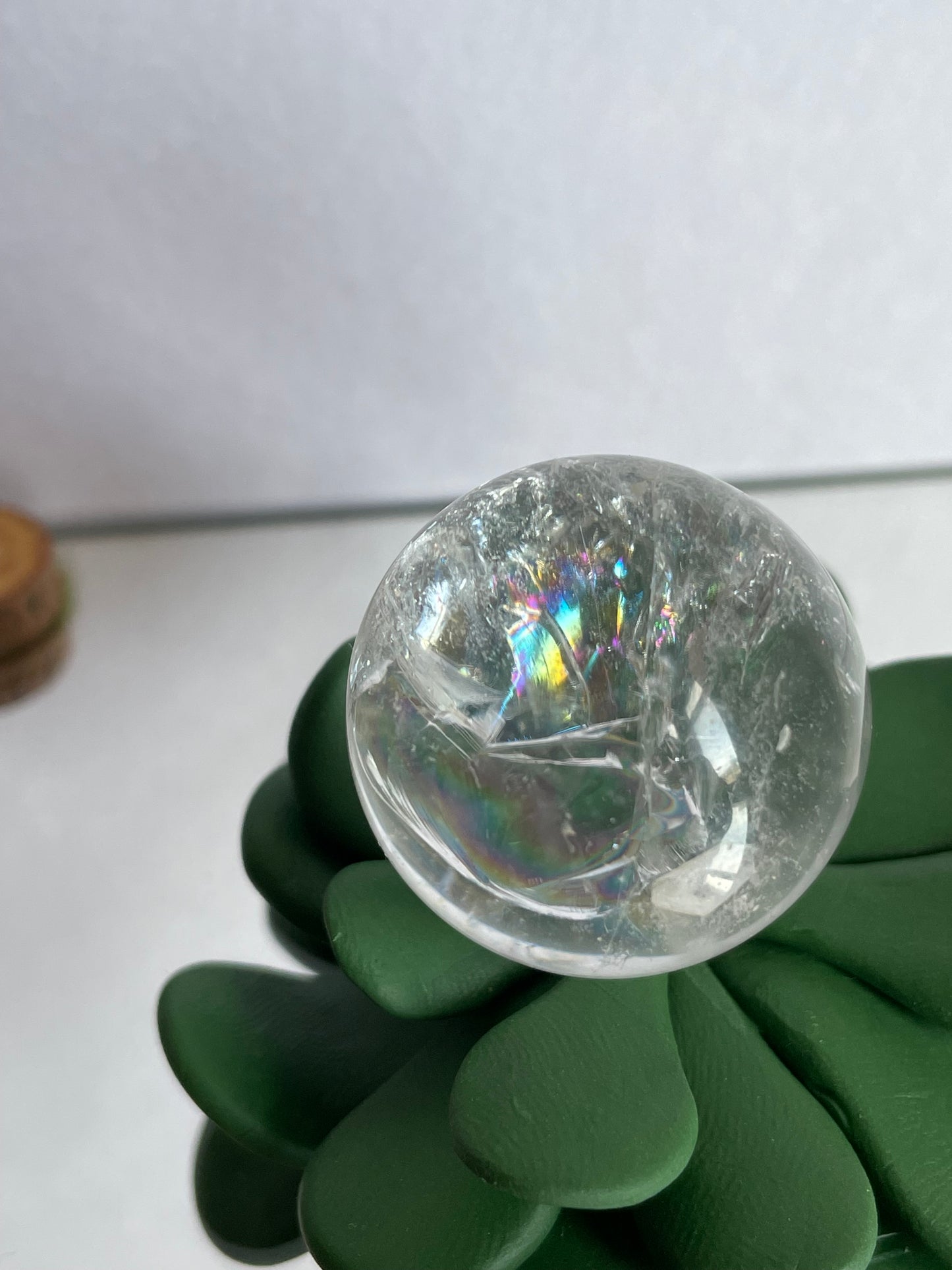Rainbow Clear Quartz Sphere Gemstone Crystal - S1