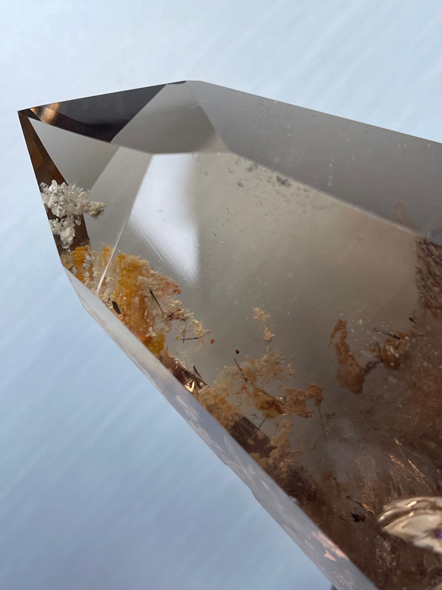 Smoky Garden Quartz Crystal Gemstone Tower Point