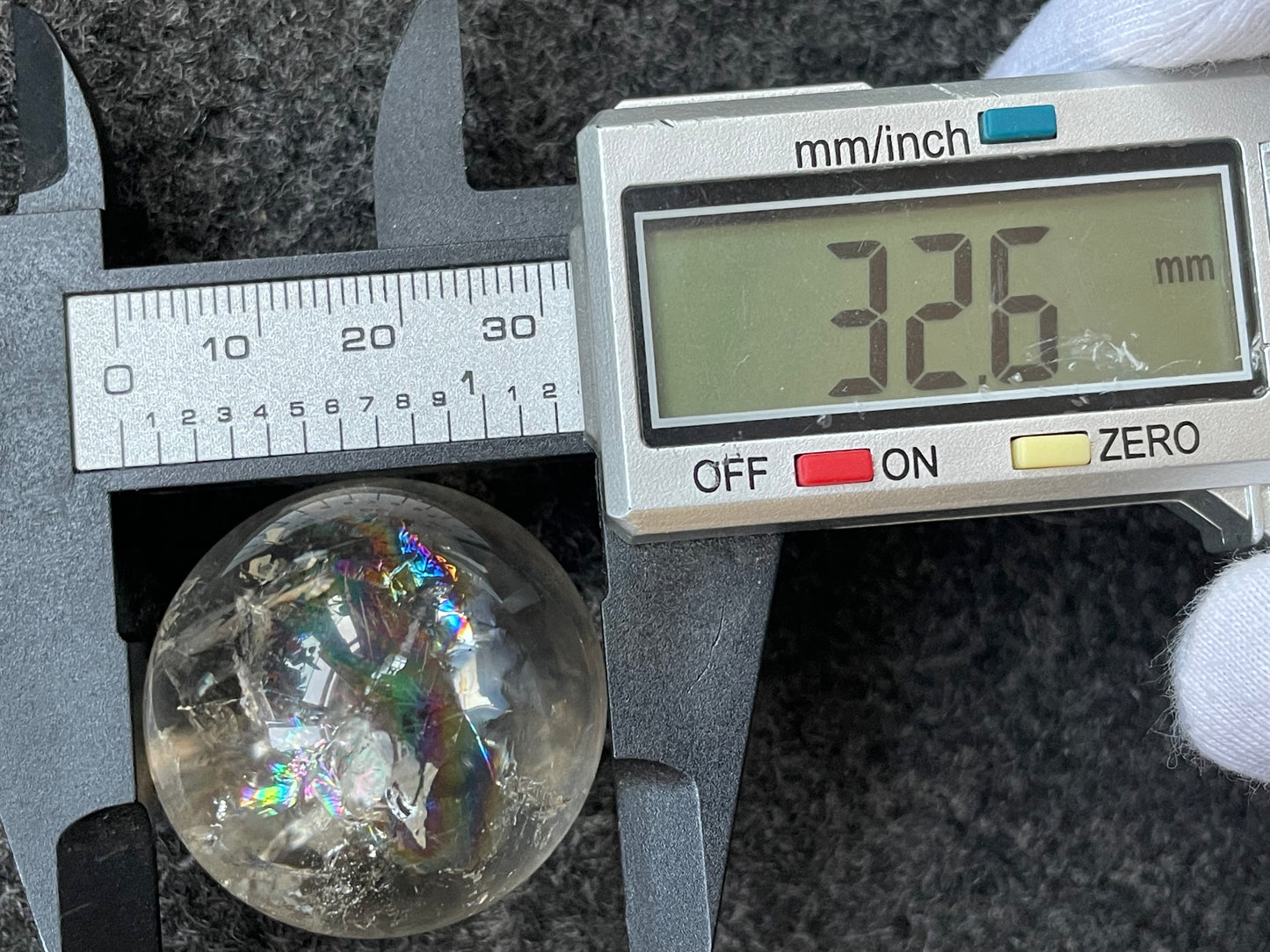 Rainbow Light Smoky Quartz Sphere Gemstone Crystal - M