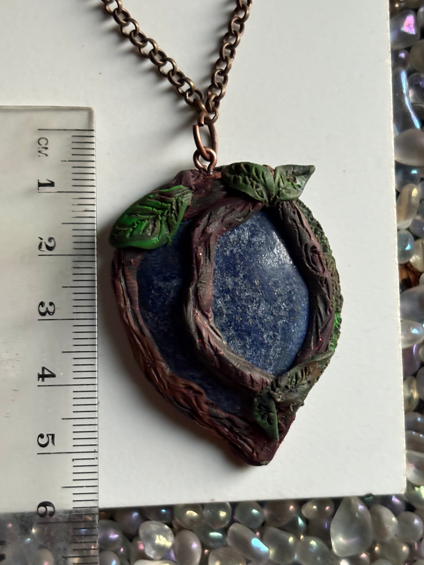 Lapis Lazuli Crystal Gemstone Enchanted Forest Necklace