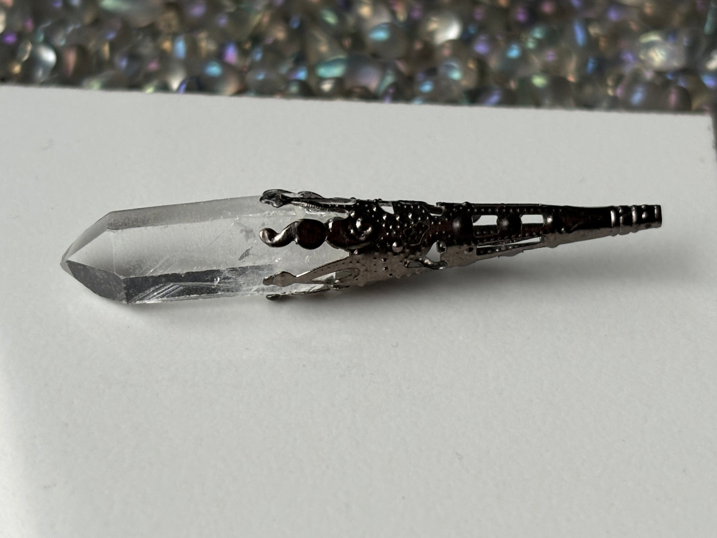 Lemurian Quartz Record Keeper Crystal Gemstone Gothic Mini Wand (2)