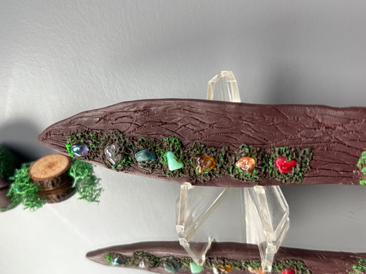 Chakra Crystal Gemstone Enchanted Forest Wooden Clay Knife