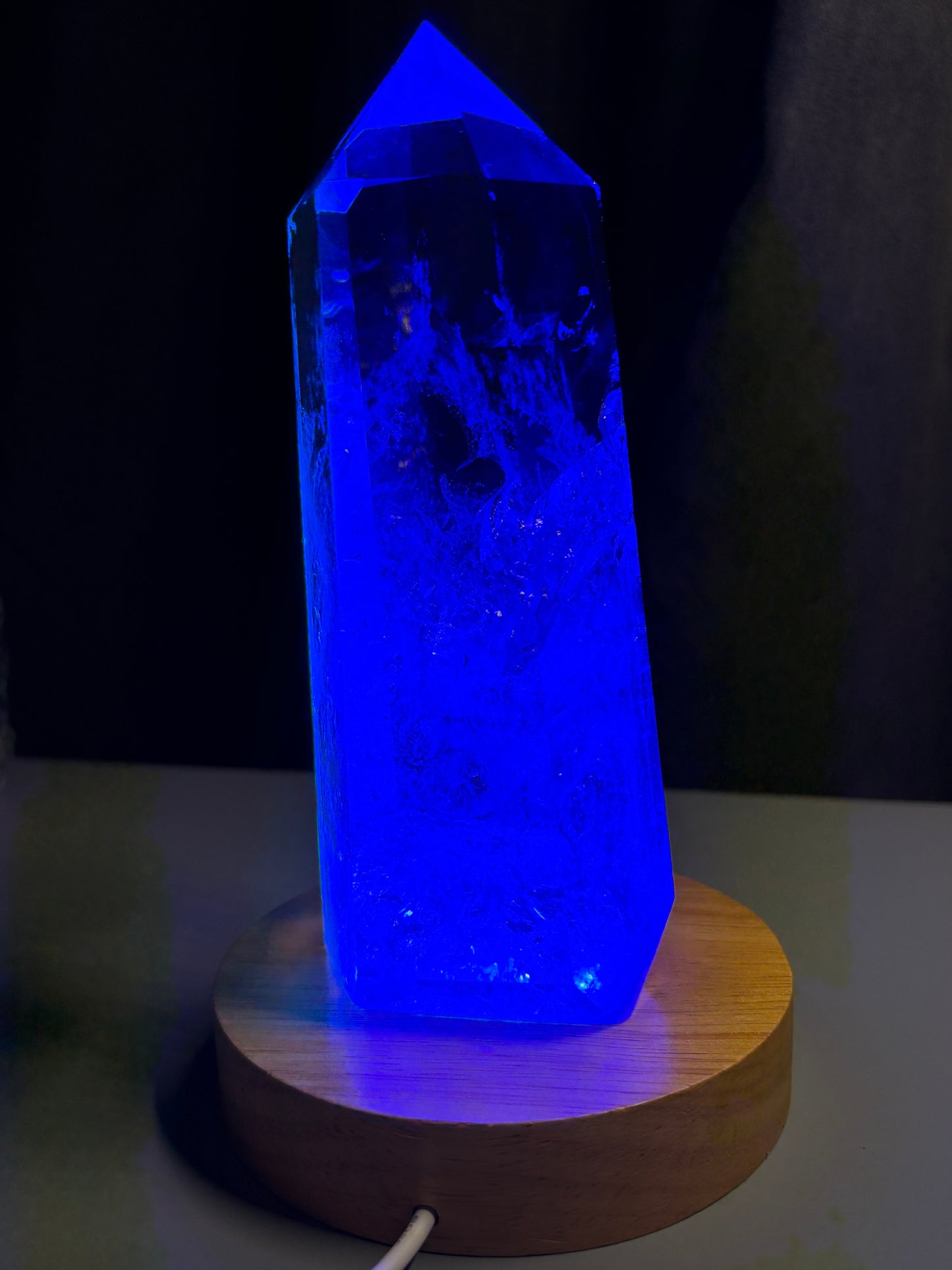 Multicoloured Light USB Wood Base