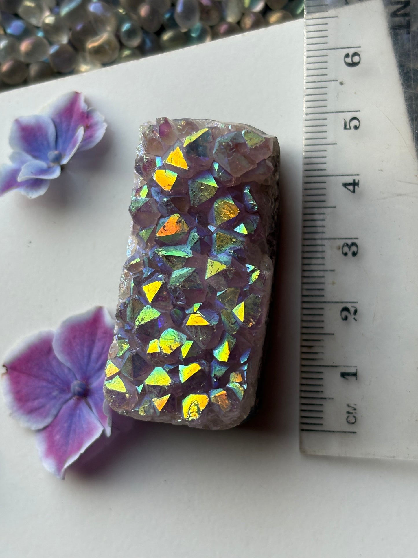 Aura Amethyst Crystal Gemstone Rectangular Cluster (1)