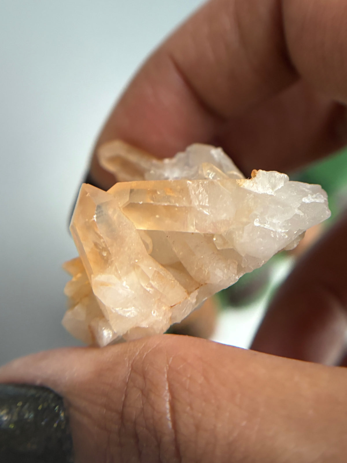 Tangerine Quartz Gemstone Crystal Specimen (2)