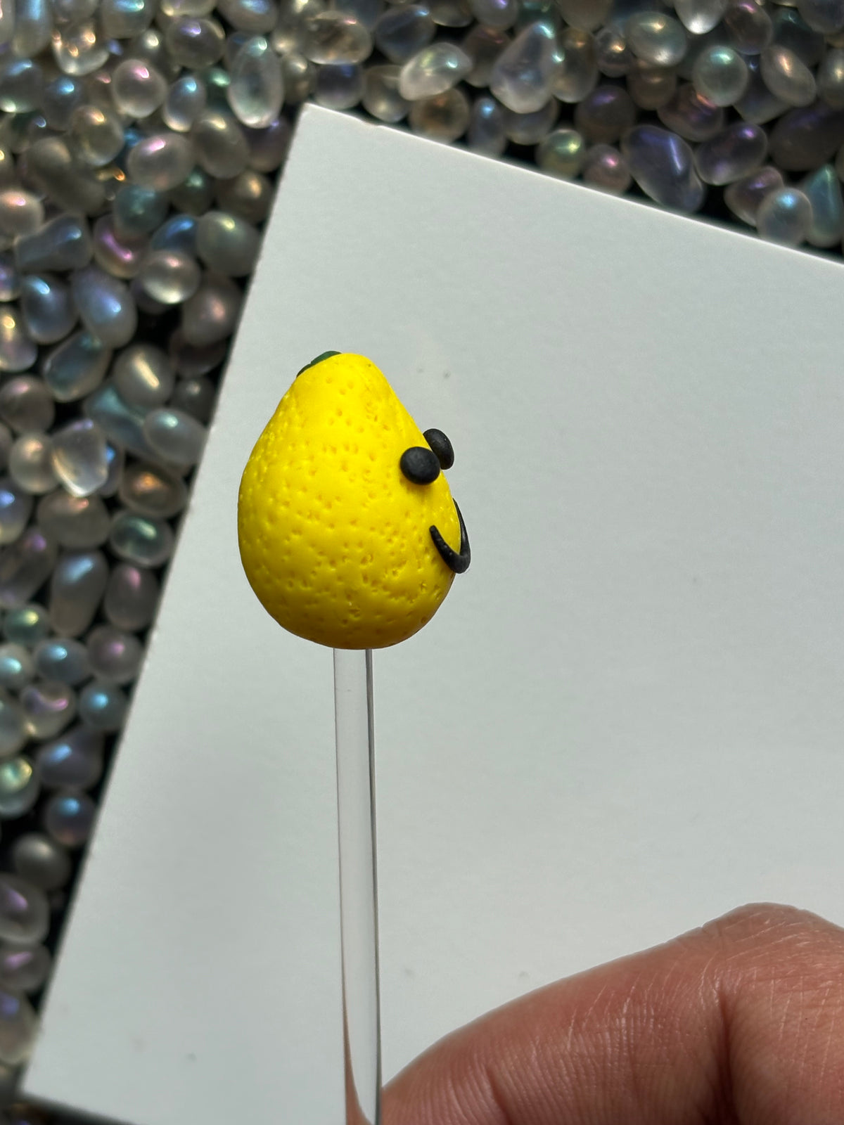 Larry The Lemon Clay Art Plant Pot Buddy