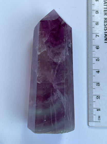 Watermelon Fluorite Gemstone Crystal Tower Point Medium (2)