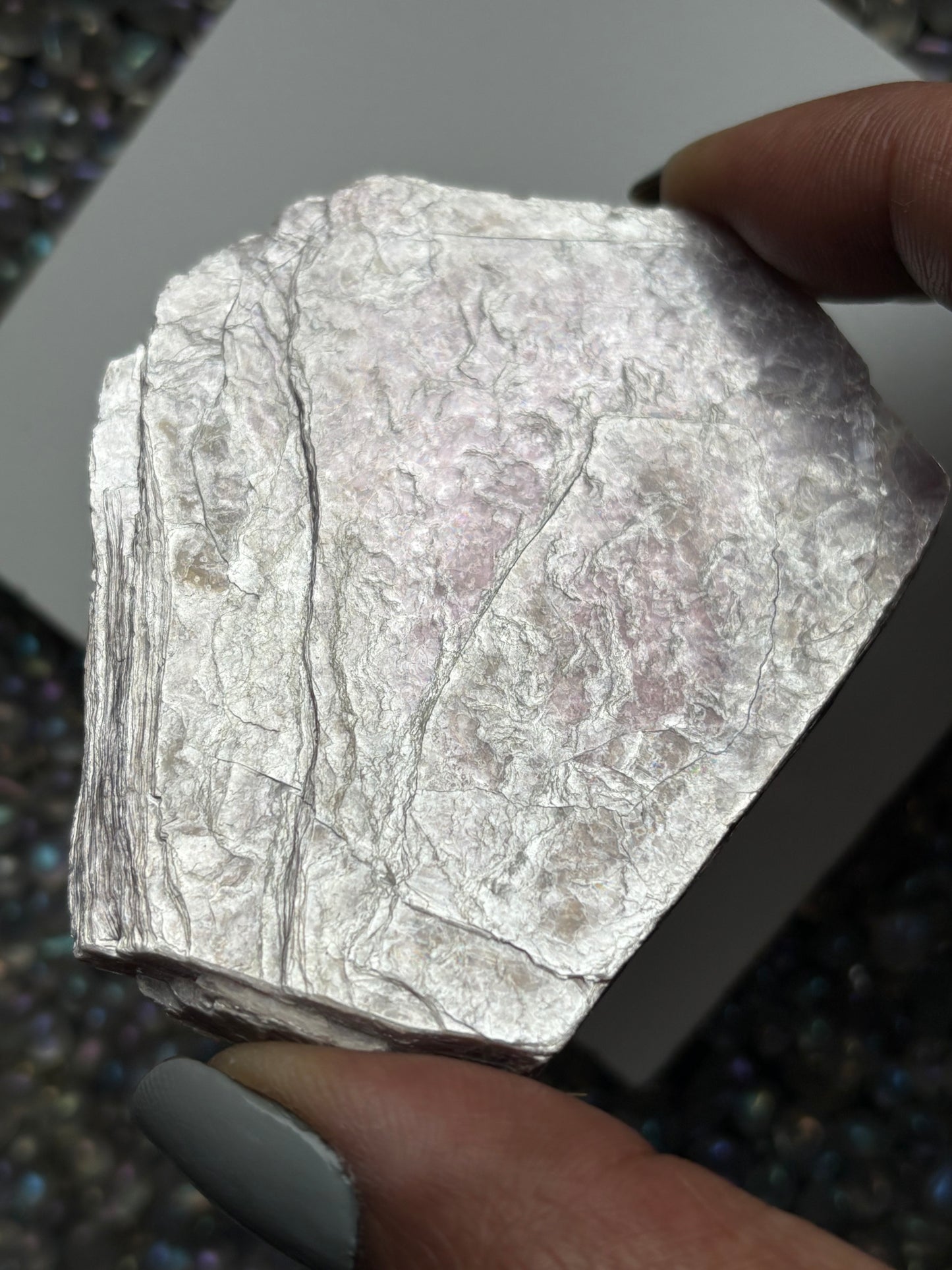 Lepidolite Slice Rough Gemstone Crystal - Large