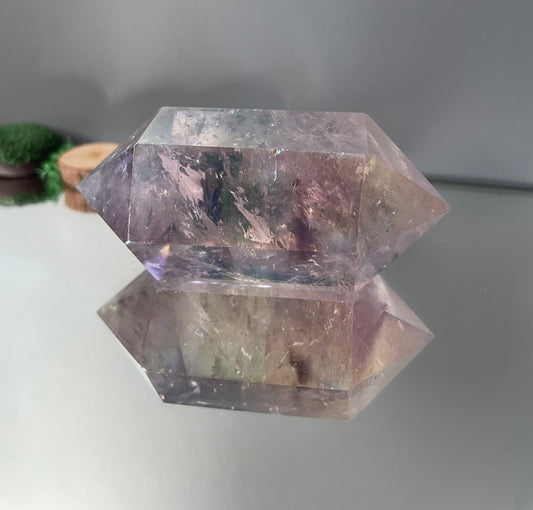 Amethyst Aura Gemstone Crystal Double Terminated Point (2)