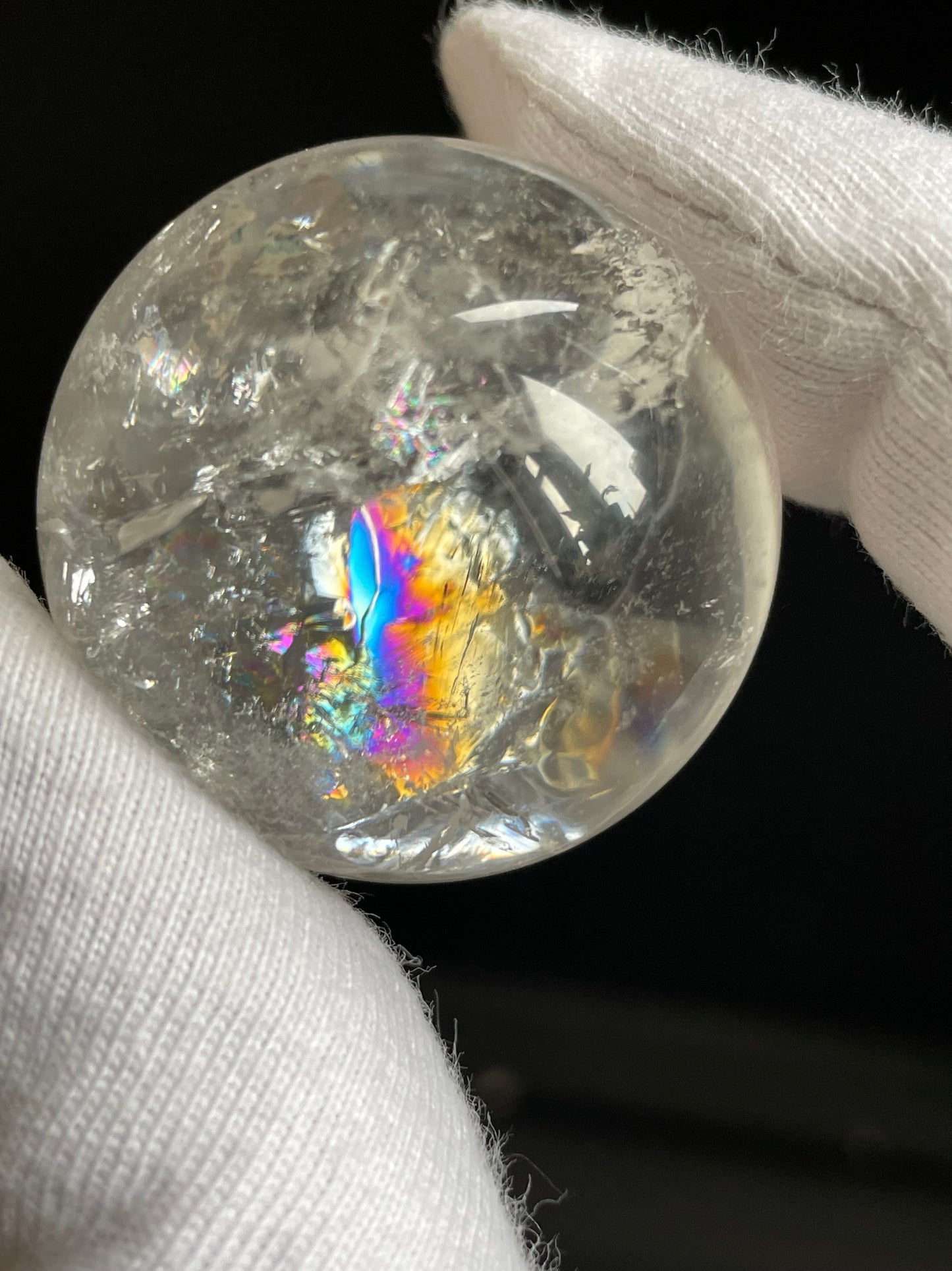 Rainbow Clear Quartz Sphere Gemstone Crystal - M1