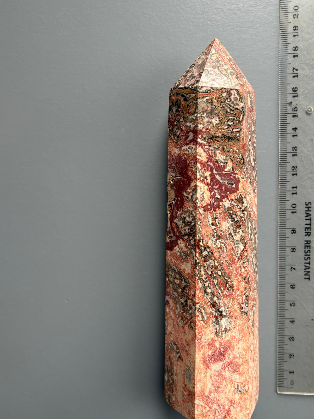 Leopard Skin Jasper Crystal Gemstone Tower Point - L2
