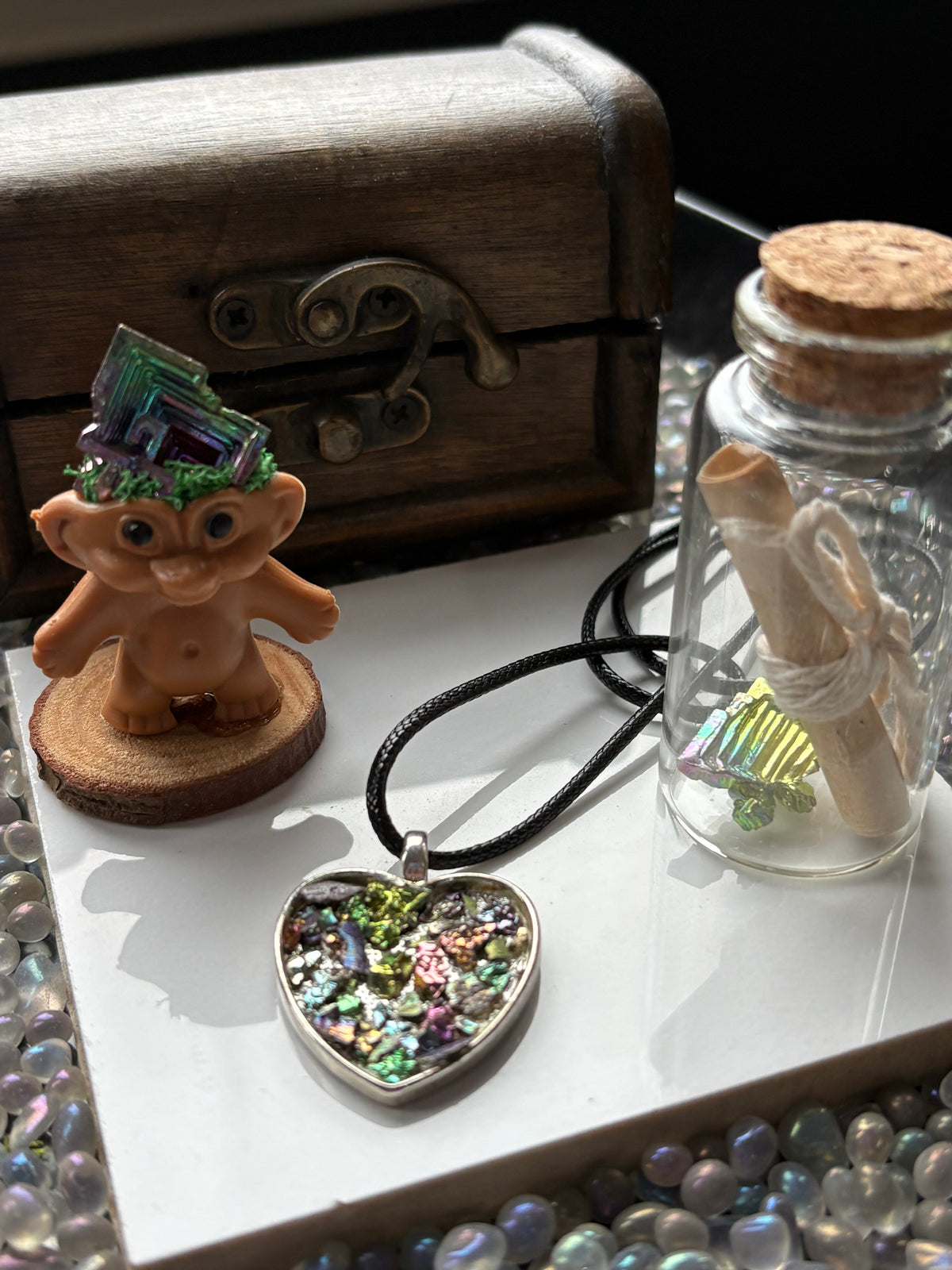 Bismuth Crystal Gemstone Troll Gift Set - Pack B