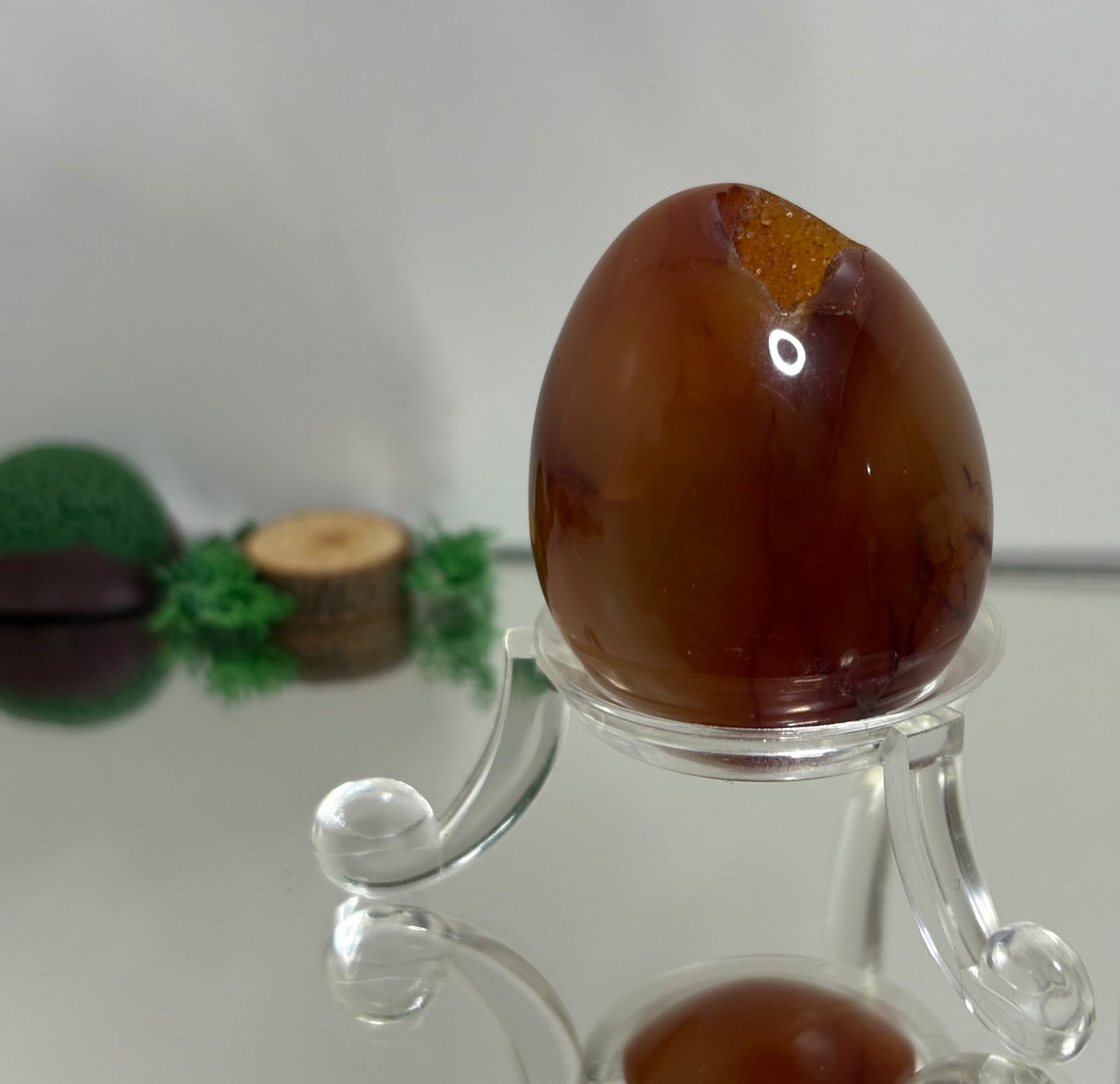 Carnelian Druzy Crystal Gemstone Egg Carving (3)