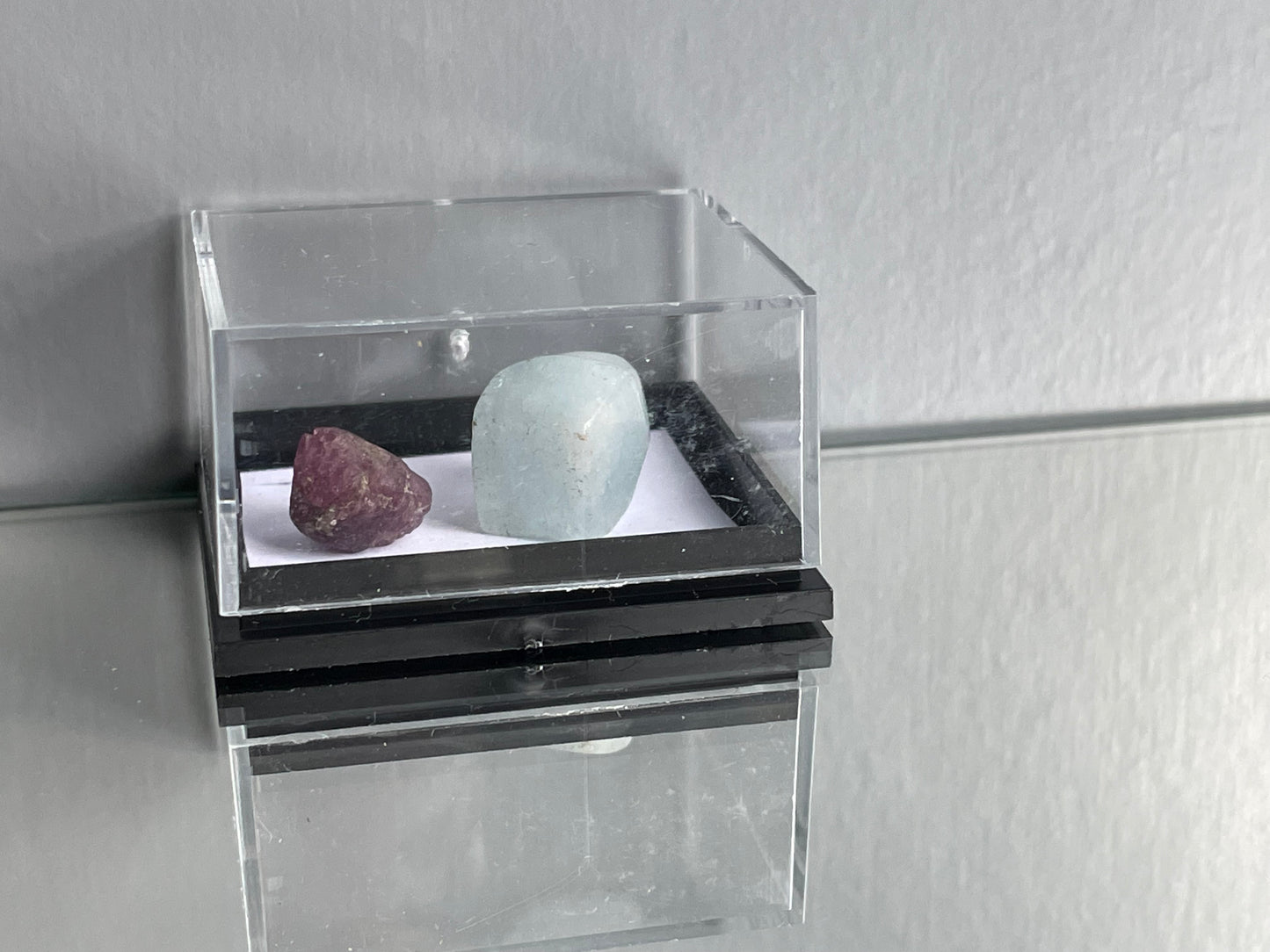 Aquamarine & Ruby Gemstone Crystal Specimen Gift Set