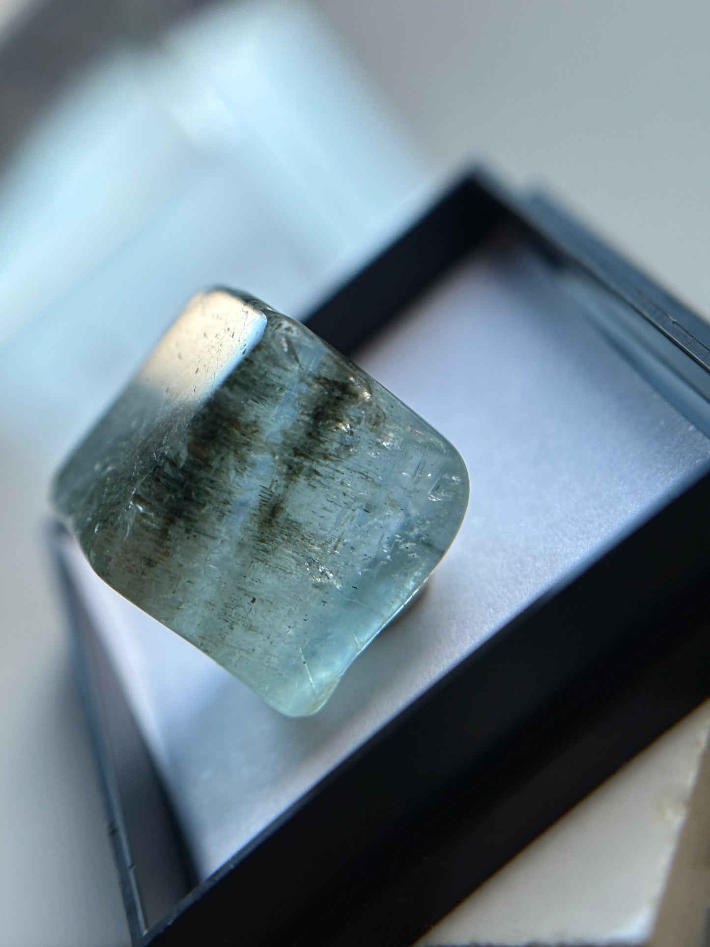 Aquamarine Chlorite Gemstone Crystal Tumbled Cube