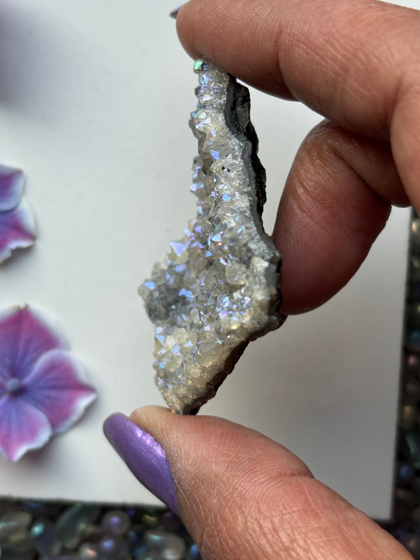 Aura Quartz Crystal Gemstone Cluster Small (5)