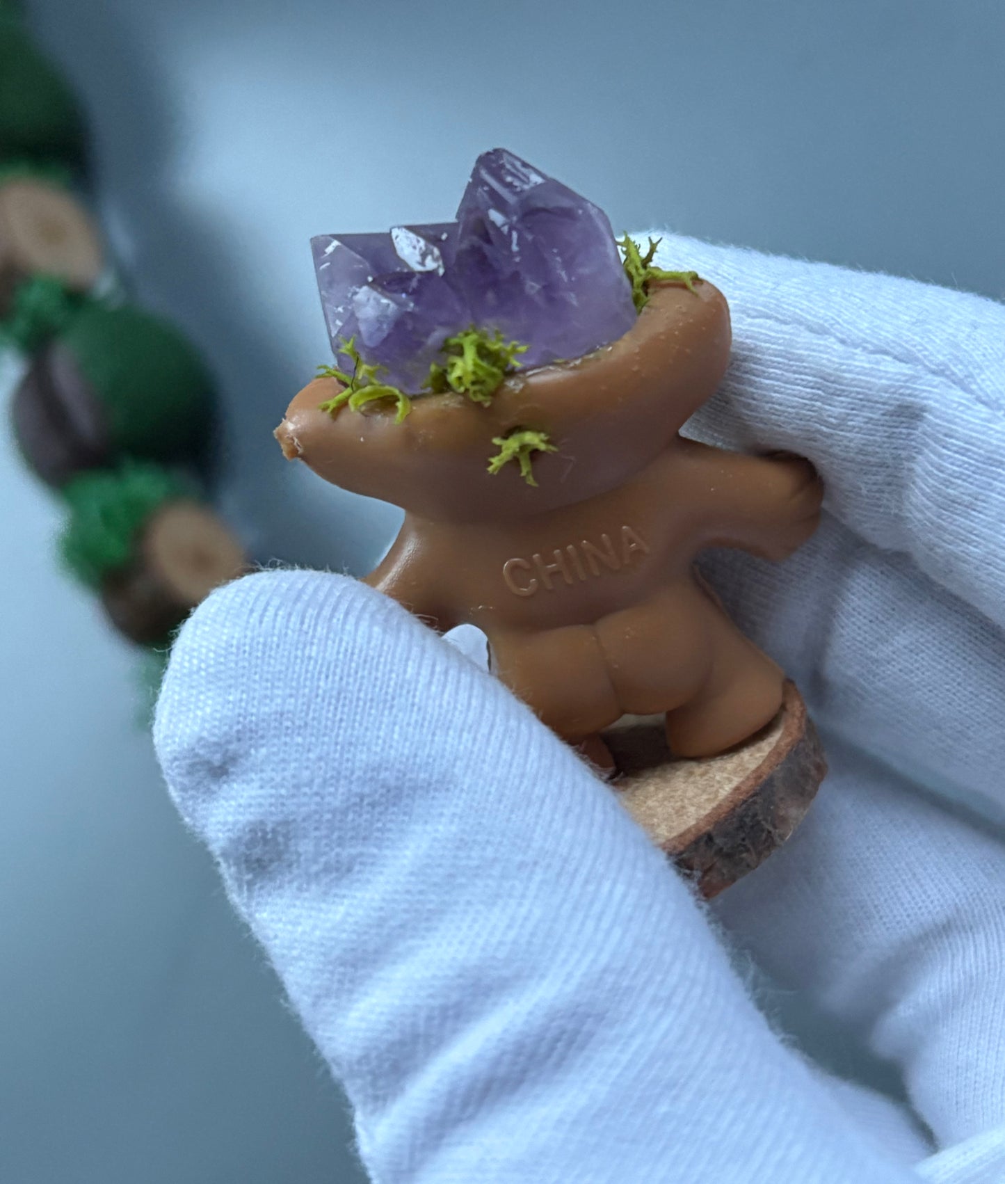 Amethyst Crystal Gemstone Troll Gift Set