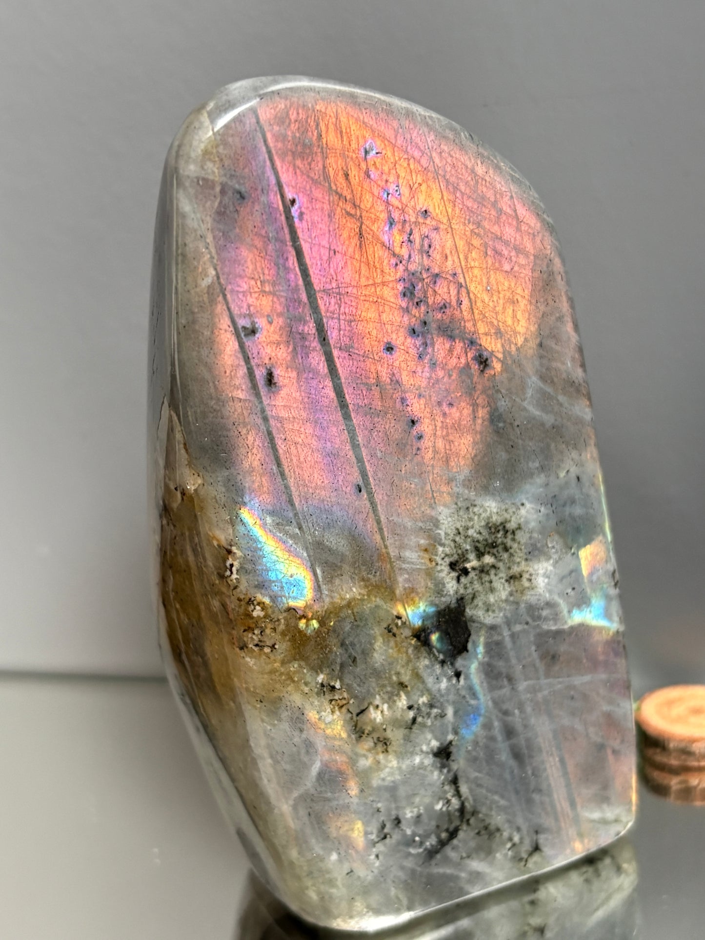 Labradorite Crystal Gemstone Cut Base Freeform (L)
