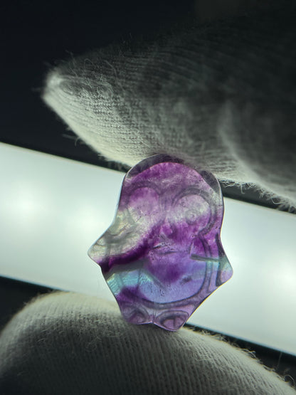 Rainbow Fluorite Micro Pocket Pet Penguin Crystal Gemstone Carving (1)