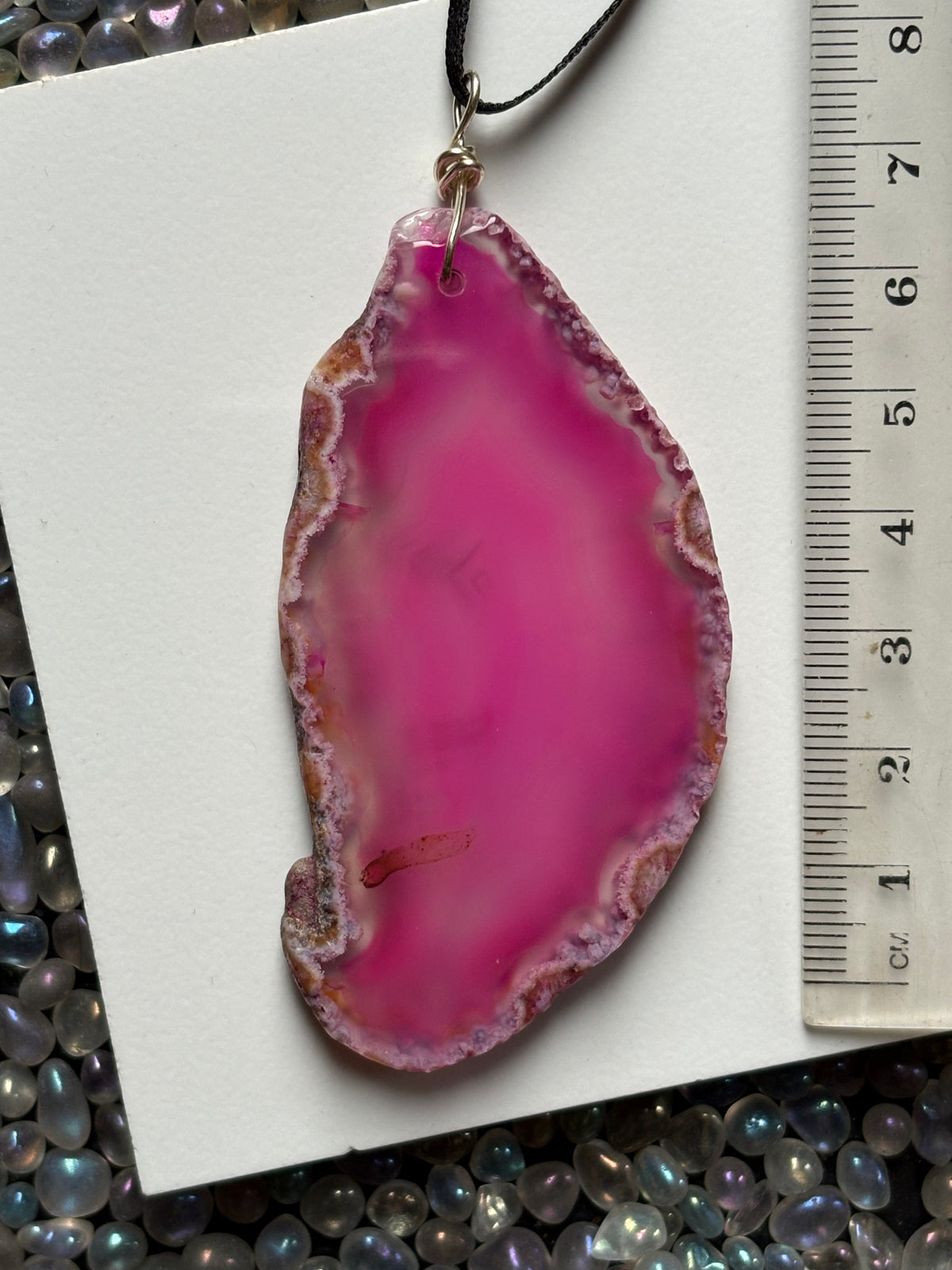 Agate Crystal Gemstone Slice Wall Tree Hanging (2)
