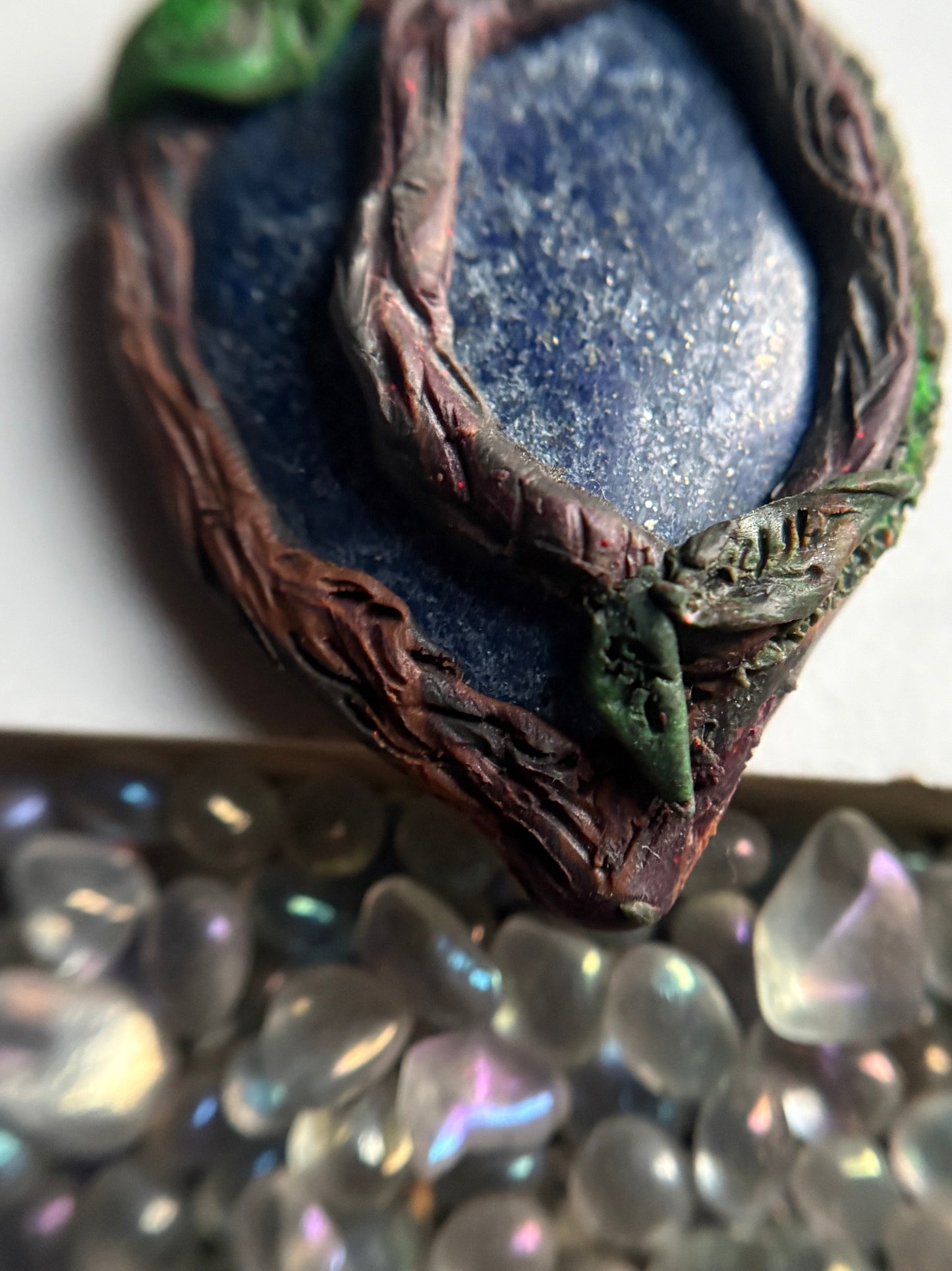 Lapis Lazuli Crystal Gemstone Enchanted Forest Necklace