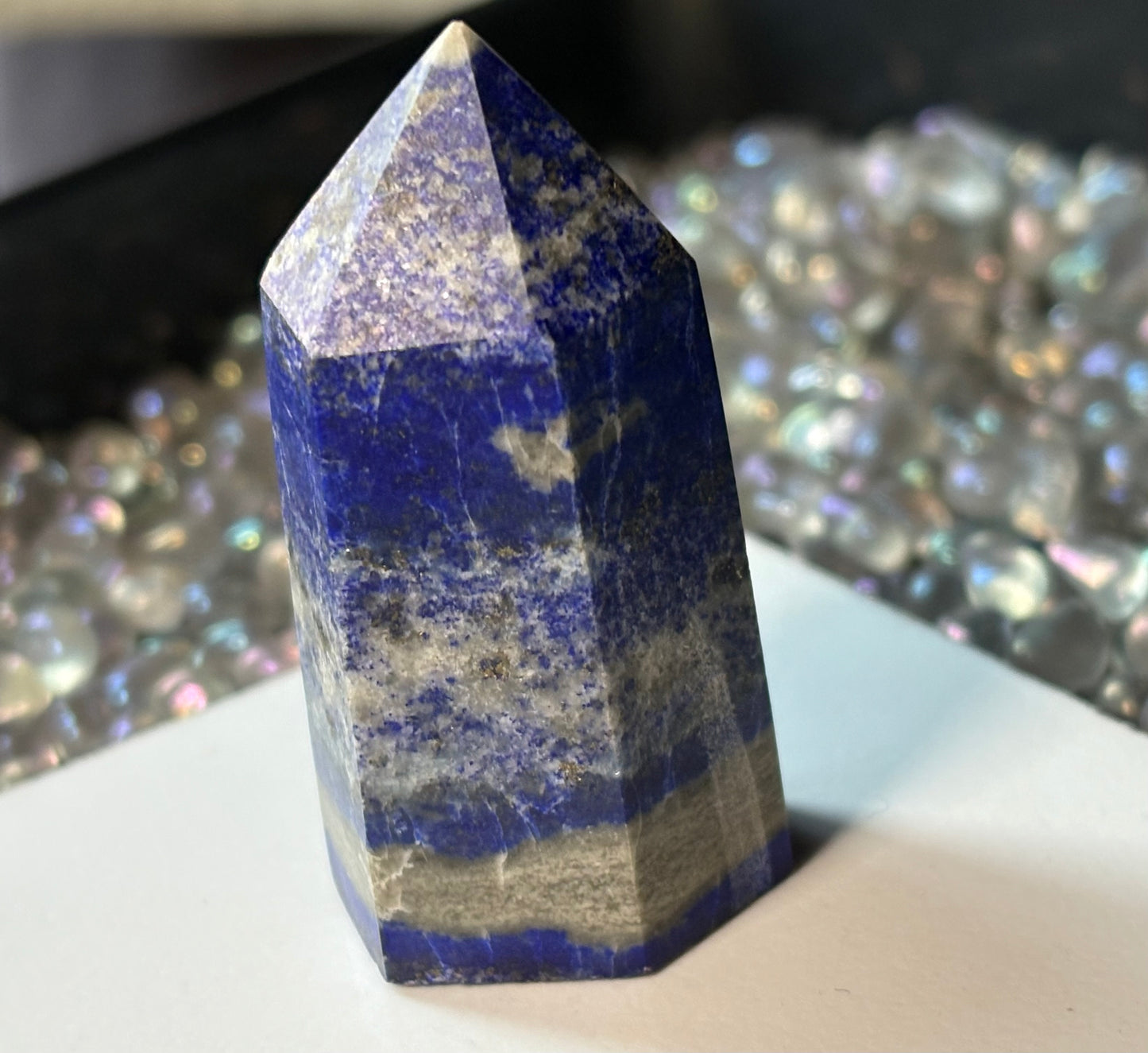 Lapis Lazuli Gemstone Crystal Tower Point (1)