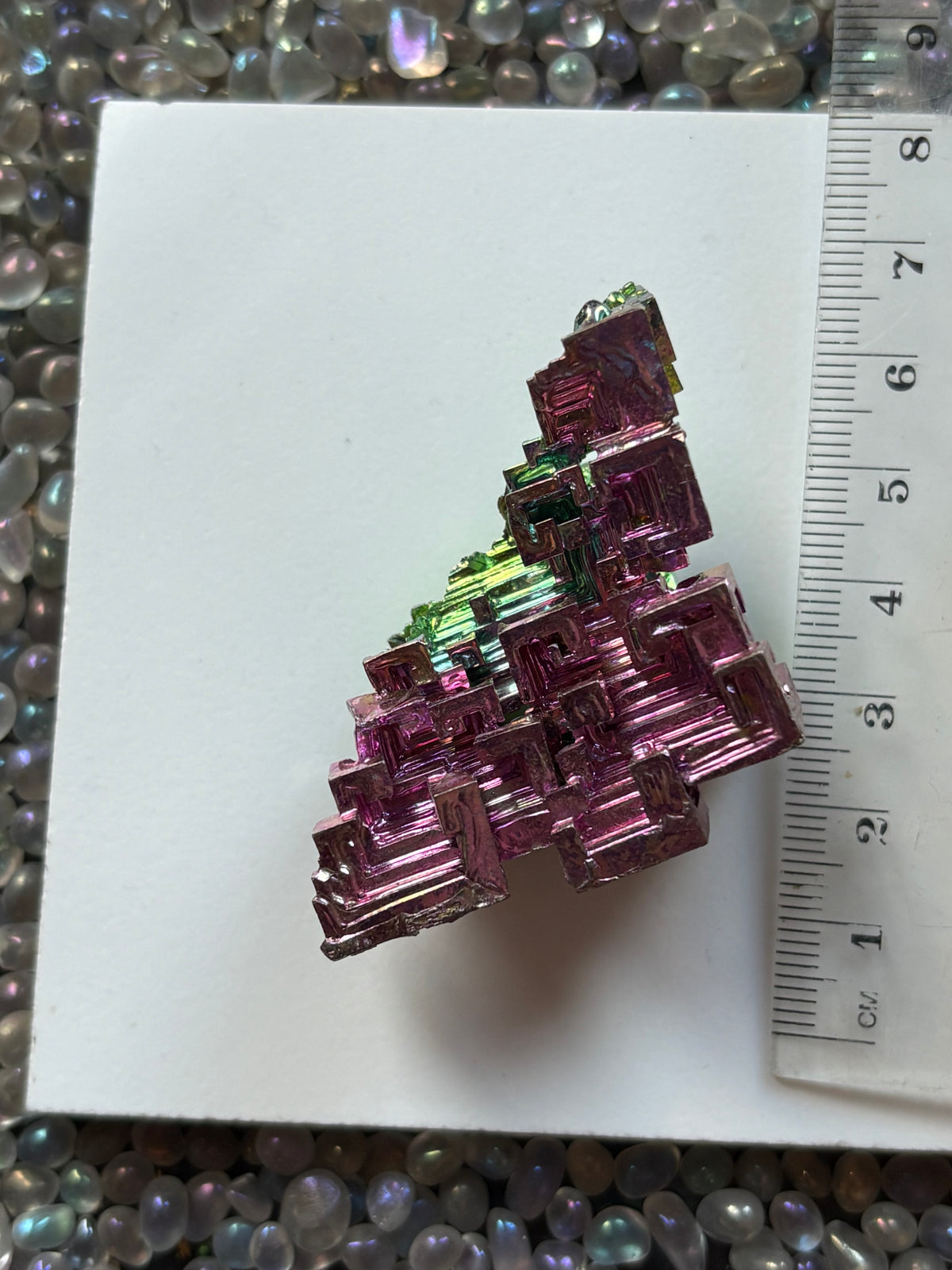 Watermelon Bismuth Specimen Crystal Metal Art - Large (Personal)