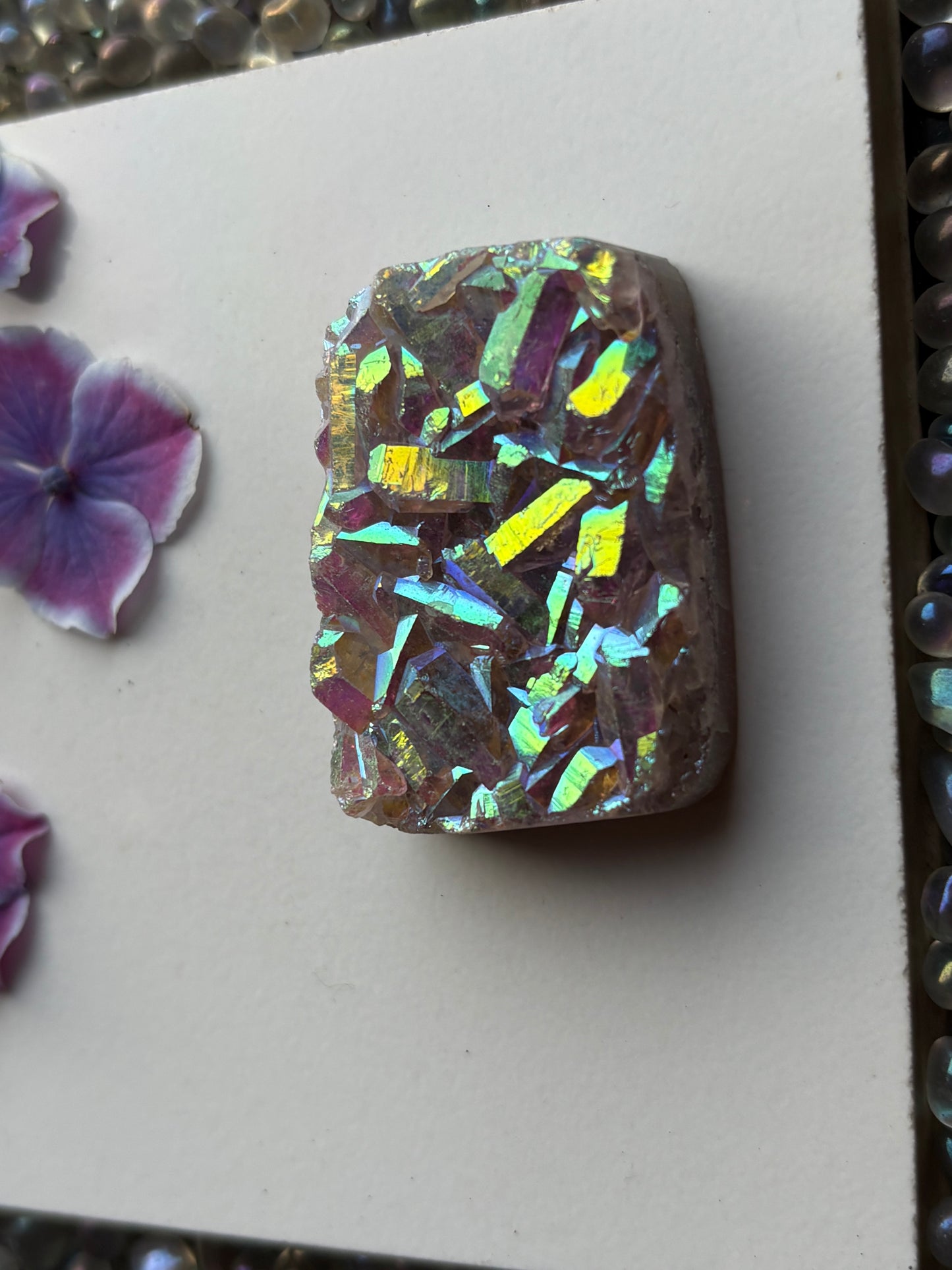 Aura Amethyst Crystal Gemstone Rectangular Cluster (3)