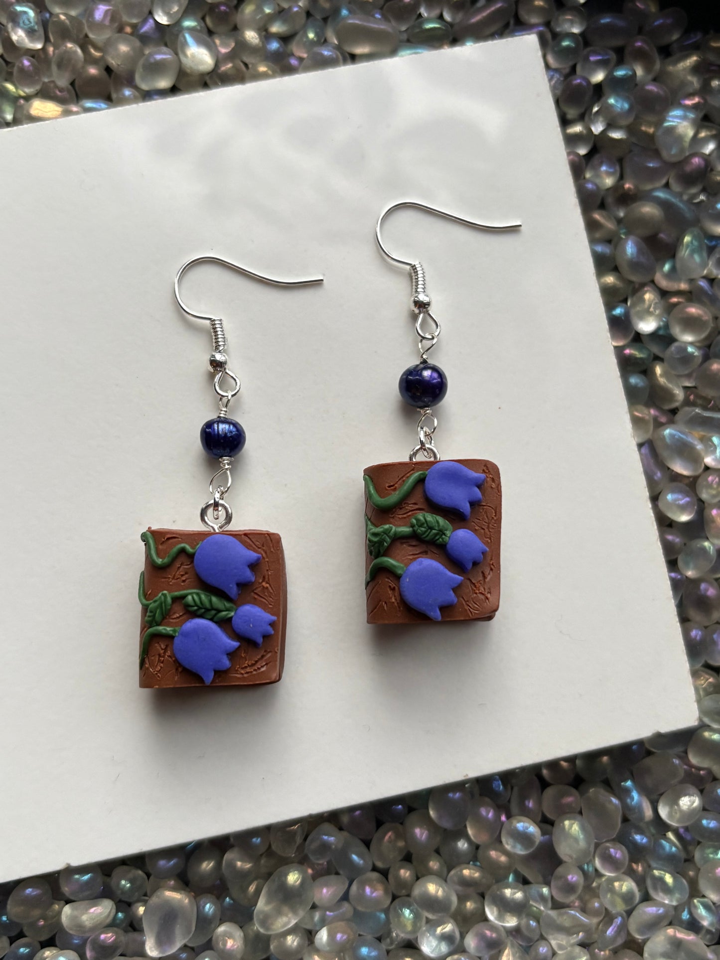 The Eloise Pearl Crystal Gemstone Silver Earrings