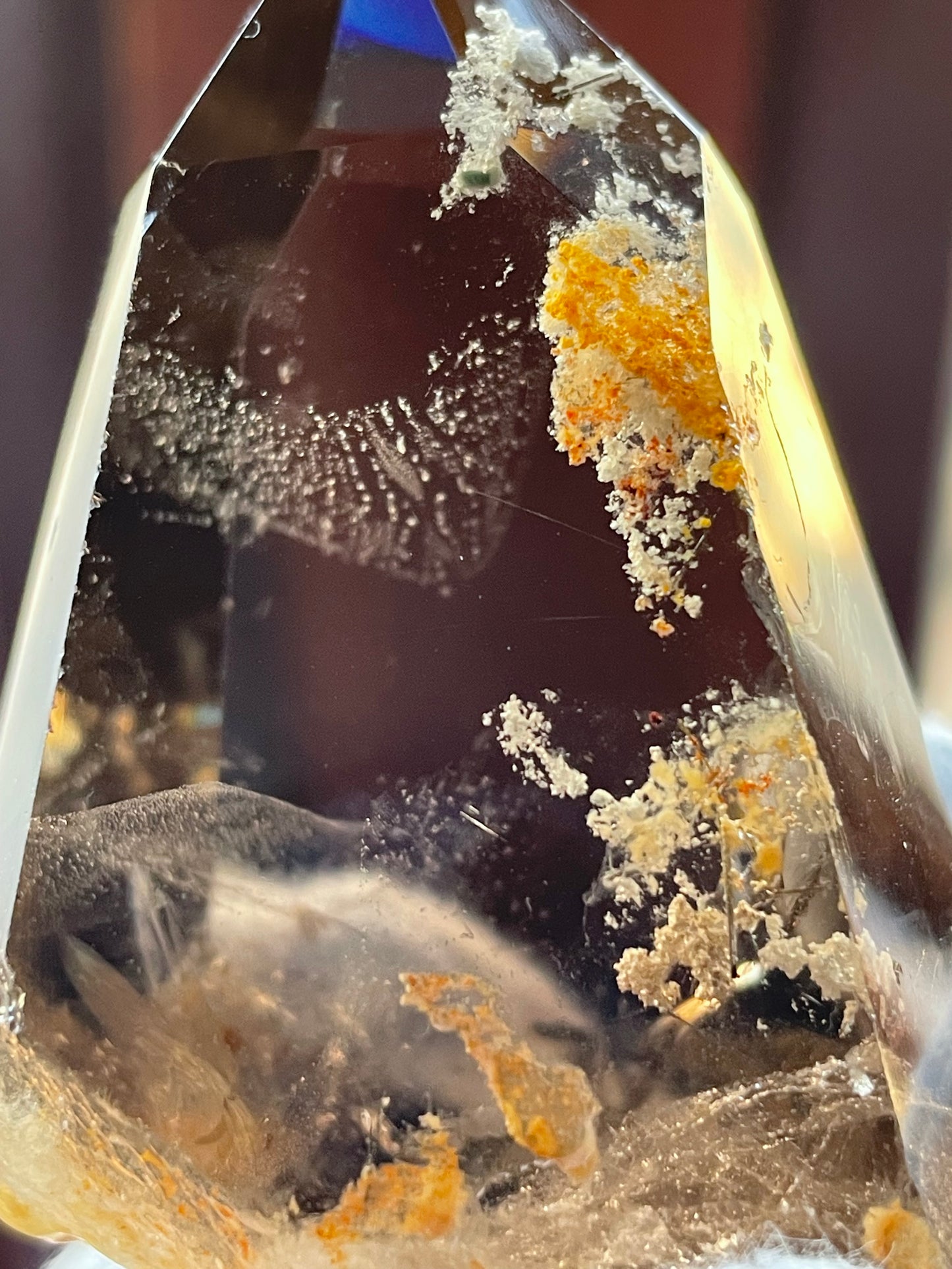 Smoky Garden Quartz Crystal Gemstone Tower Point