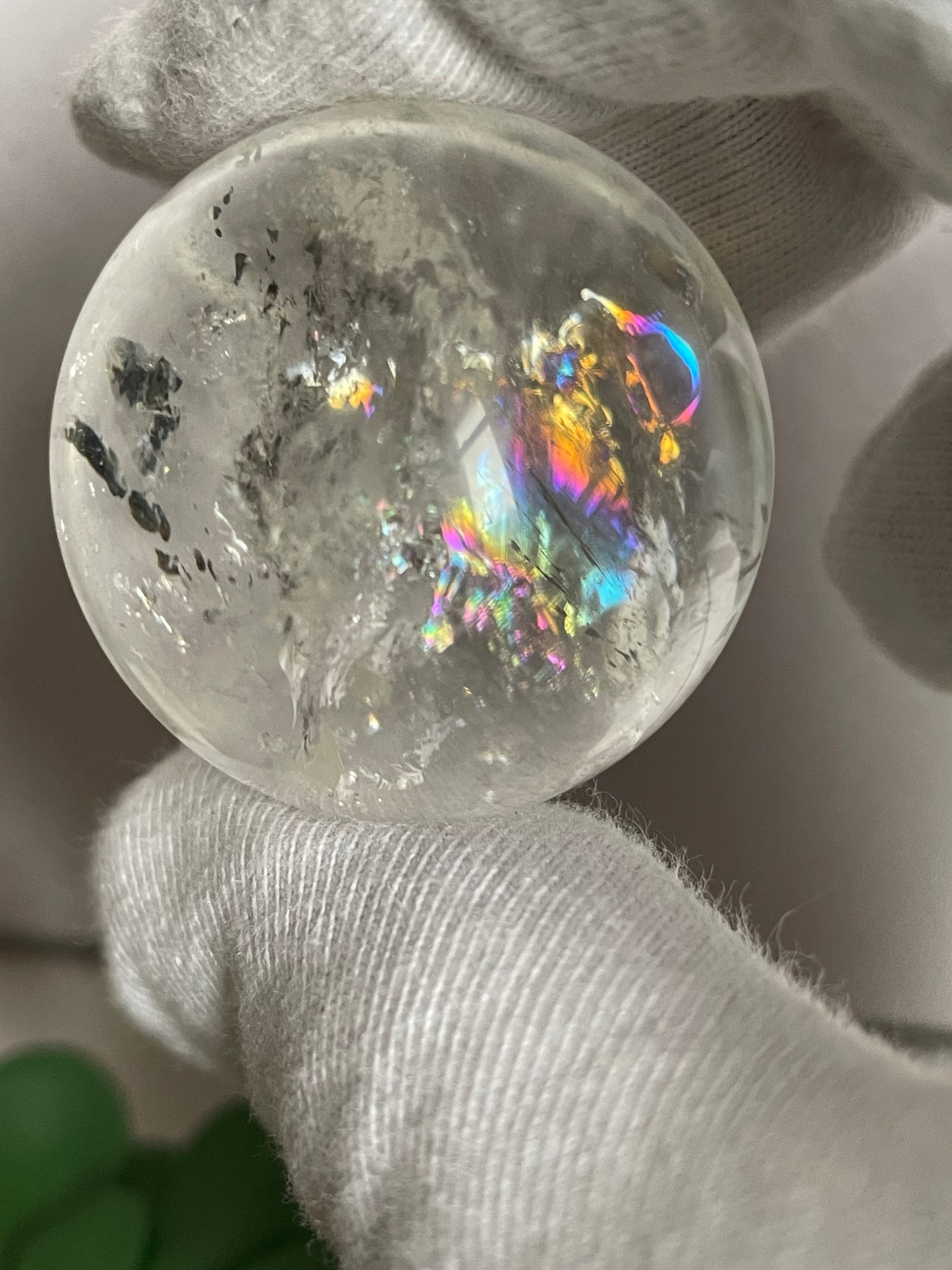 Rainbow Clear Quartz Sphere Gemstone Crystal - M1