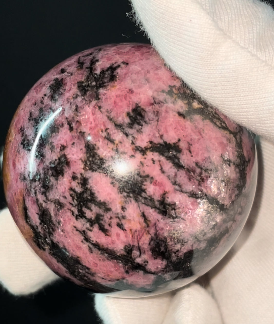 Rhodonite Gemstone Crystal Sphere