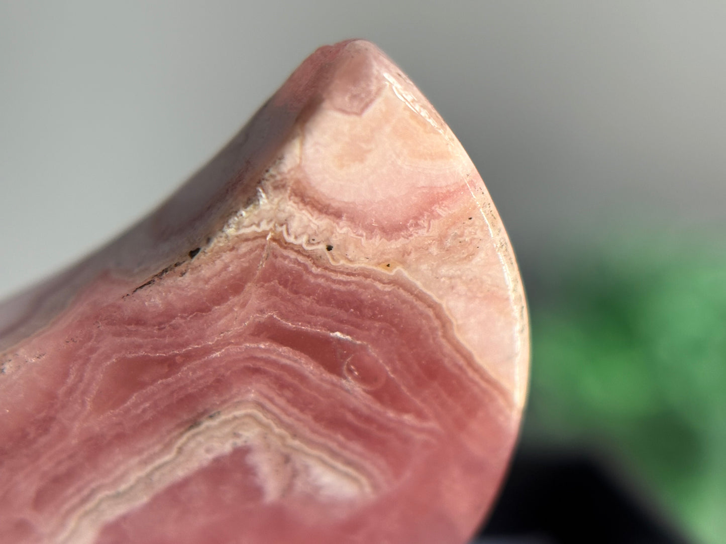 Rhodochrosite Crystal Gemstone Mini Crescent Moon Carving (2)
