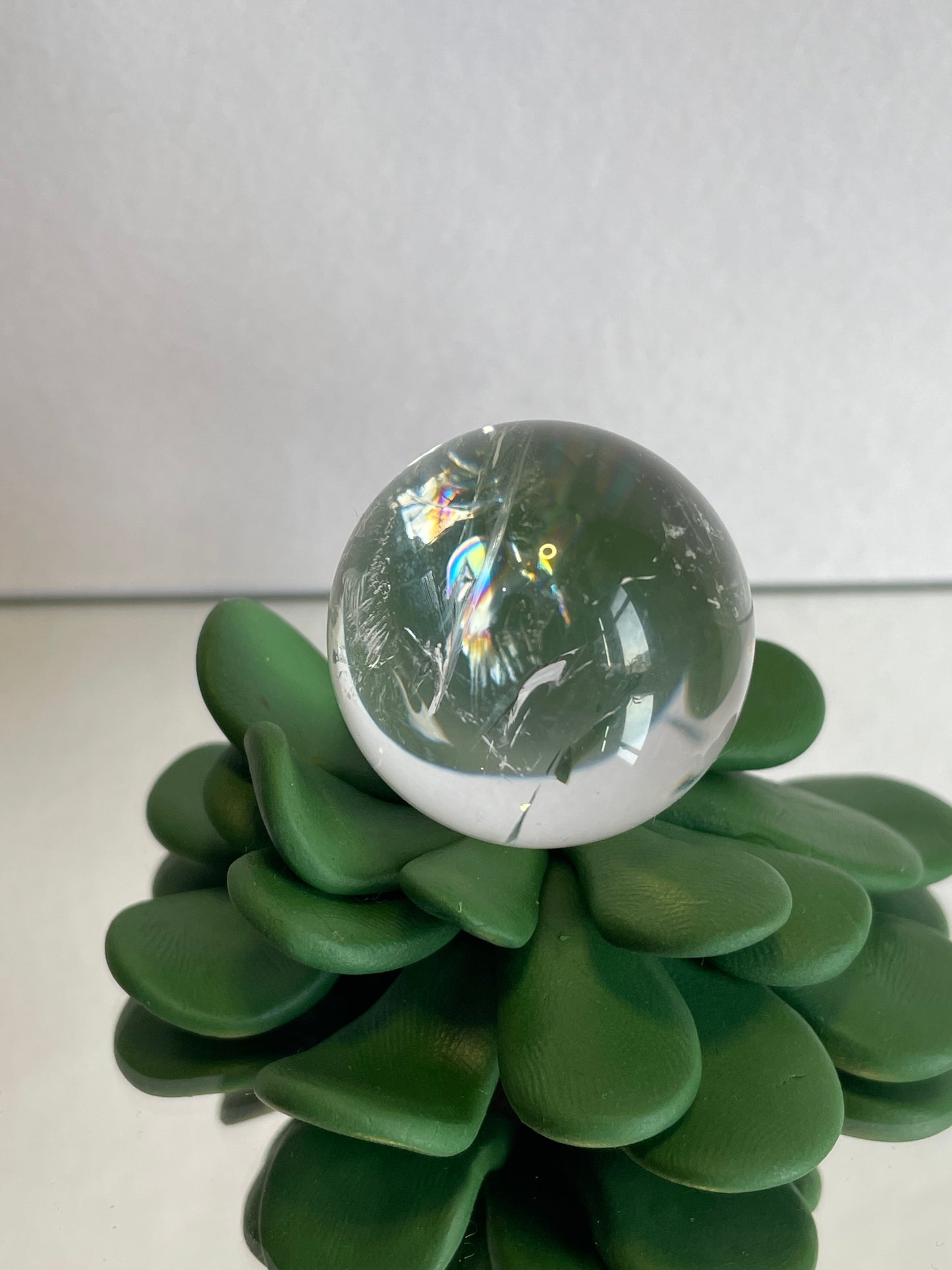 Rainbow Clear Quartz Sphere Gemstone Crystal - S2