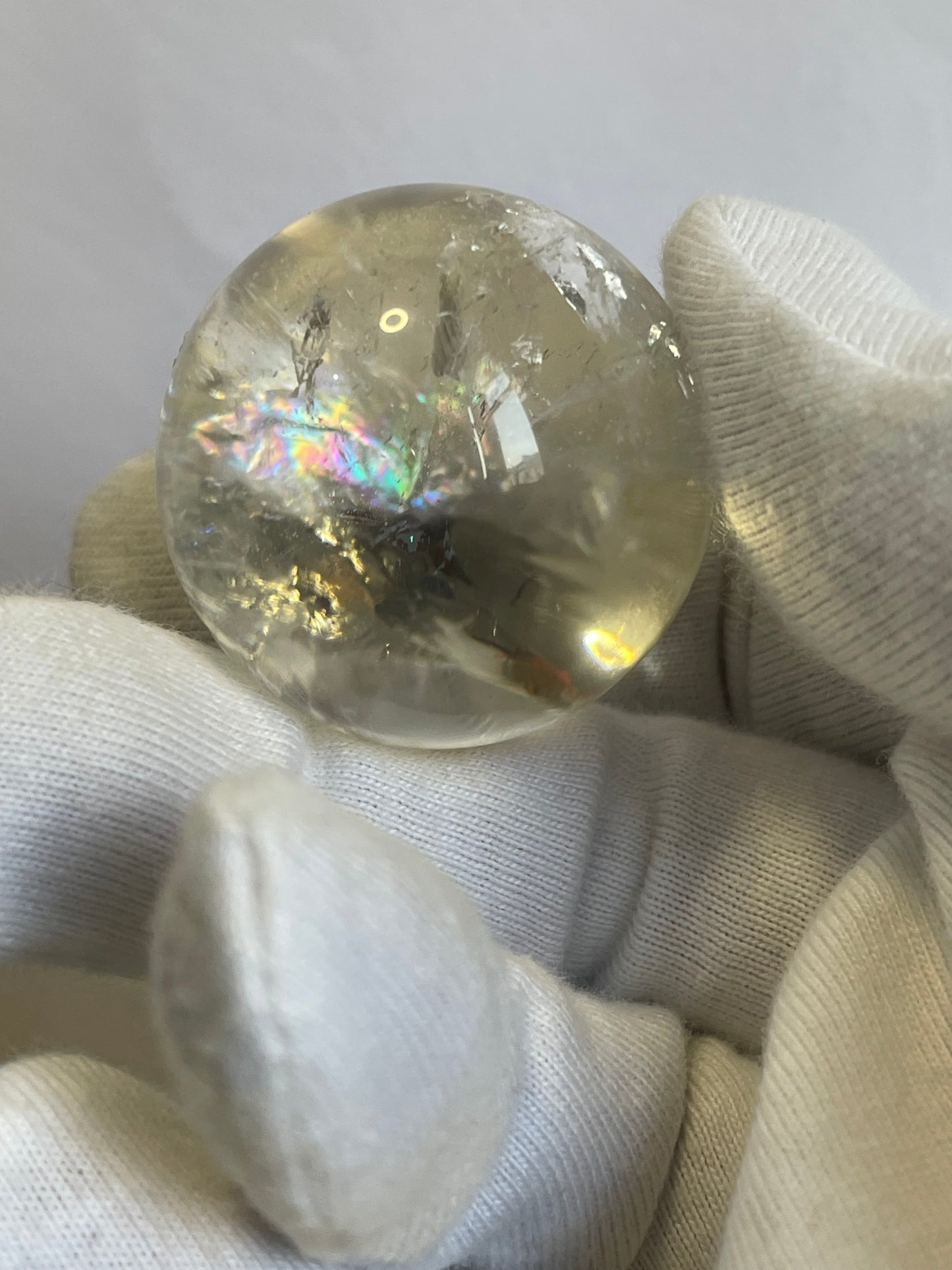Rainbow Light Smoky Quartz Sphere Gemstone Crystal - M