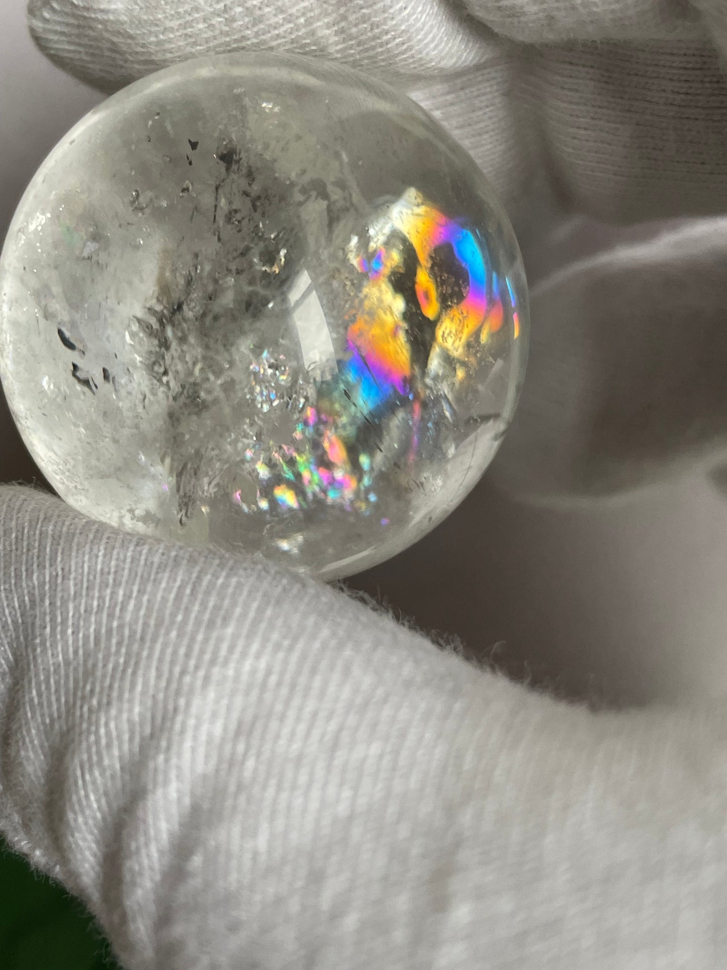 Rainbow Clear Quartz Sphere Gemstone Crystal - M1