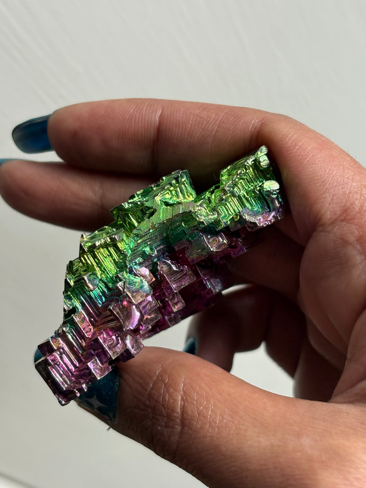 Watermelon Bismuth Specimen Crystal Metal Art - Large (Personal)