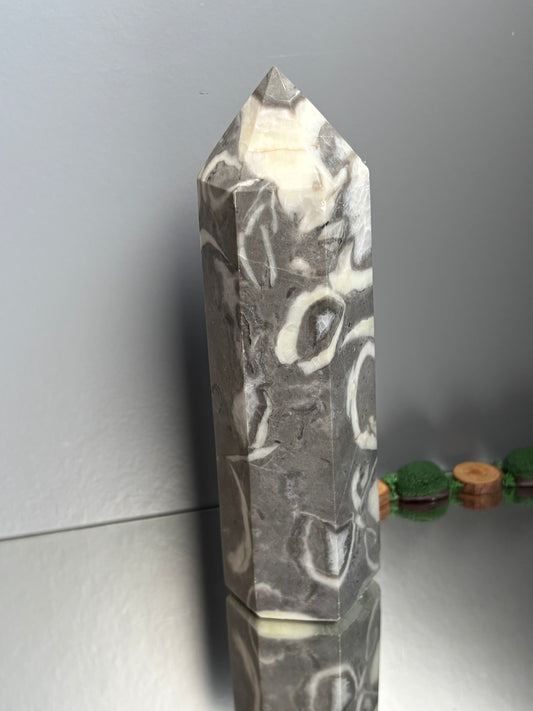 Thousand Eye Jasper Crystal Gemstone Tower Point - L2