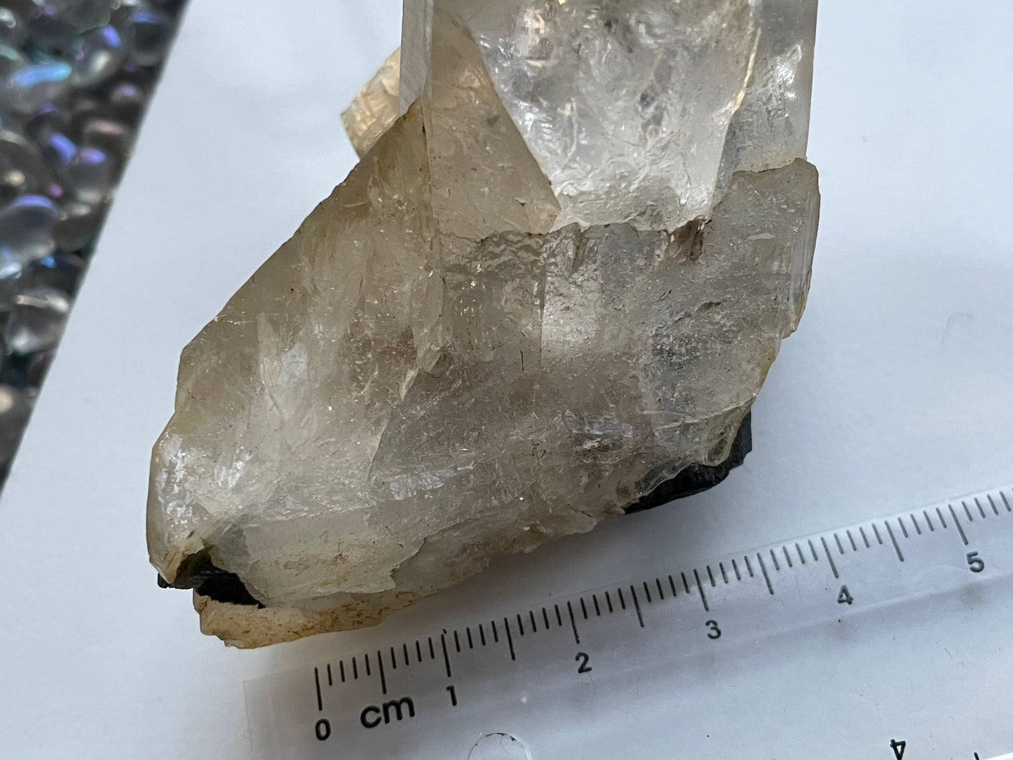 Quartz Black Tourmaline & Albite Rough Crystal Gemstone Mineral Specimen