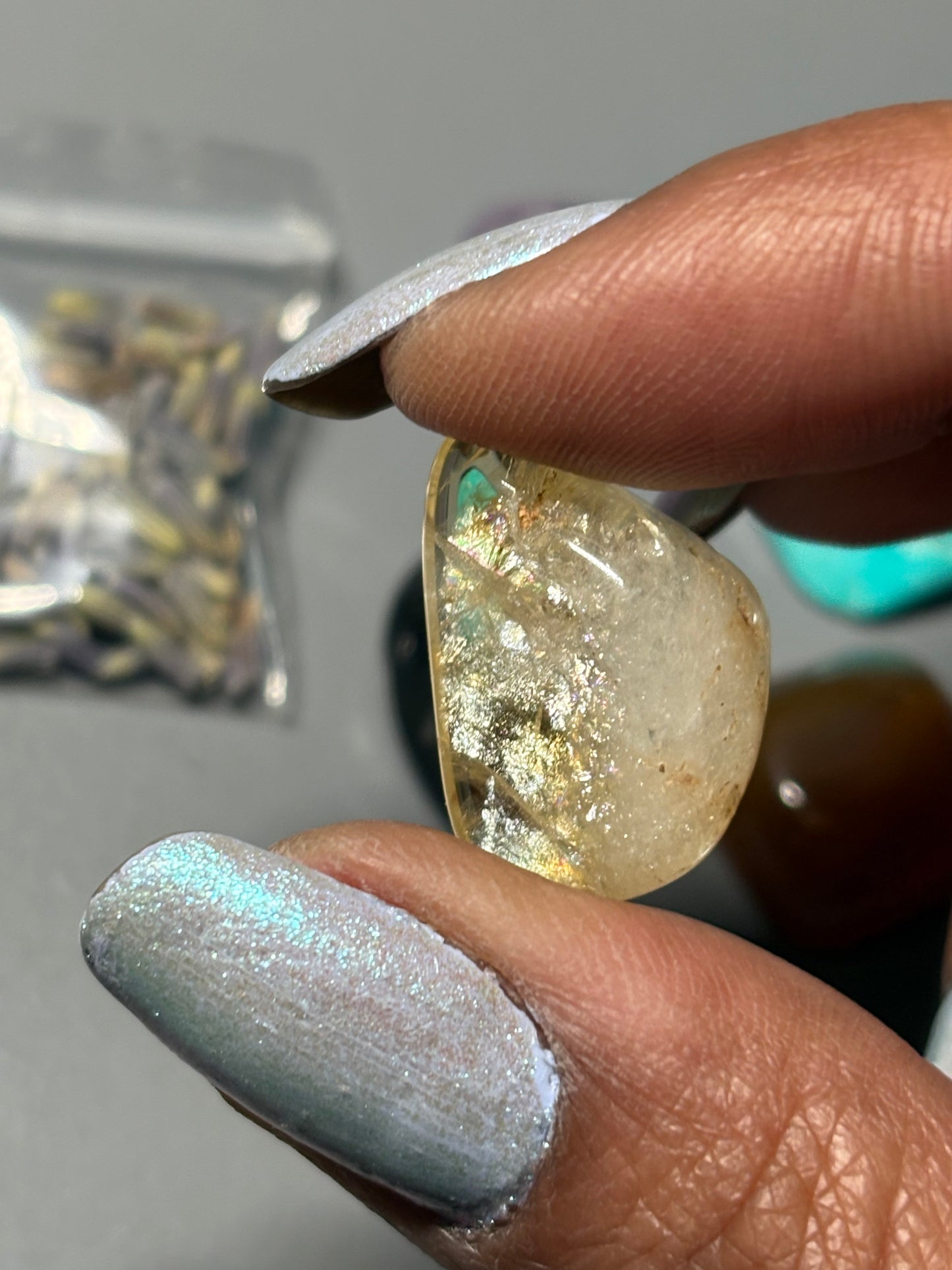 Relax Pack - Agate Amethyst Citrine Carnelian Turquoise Howlite Gemstone Crystal - Lavender